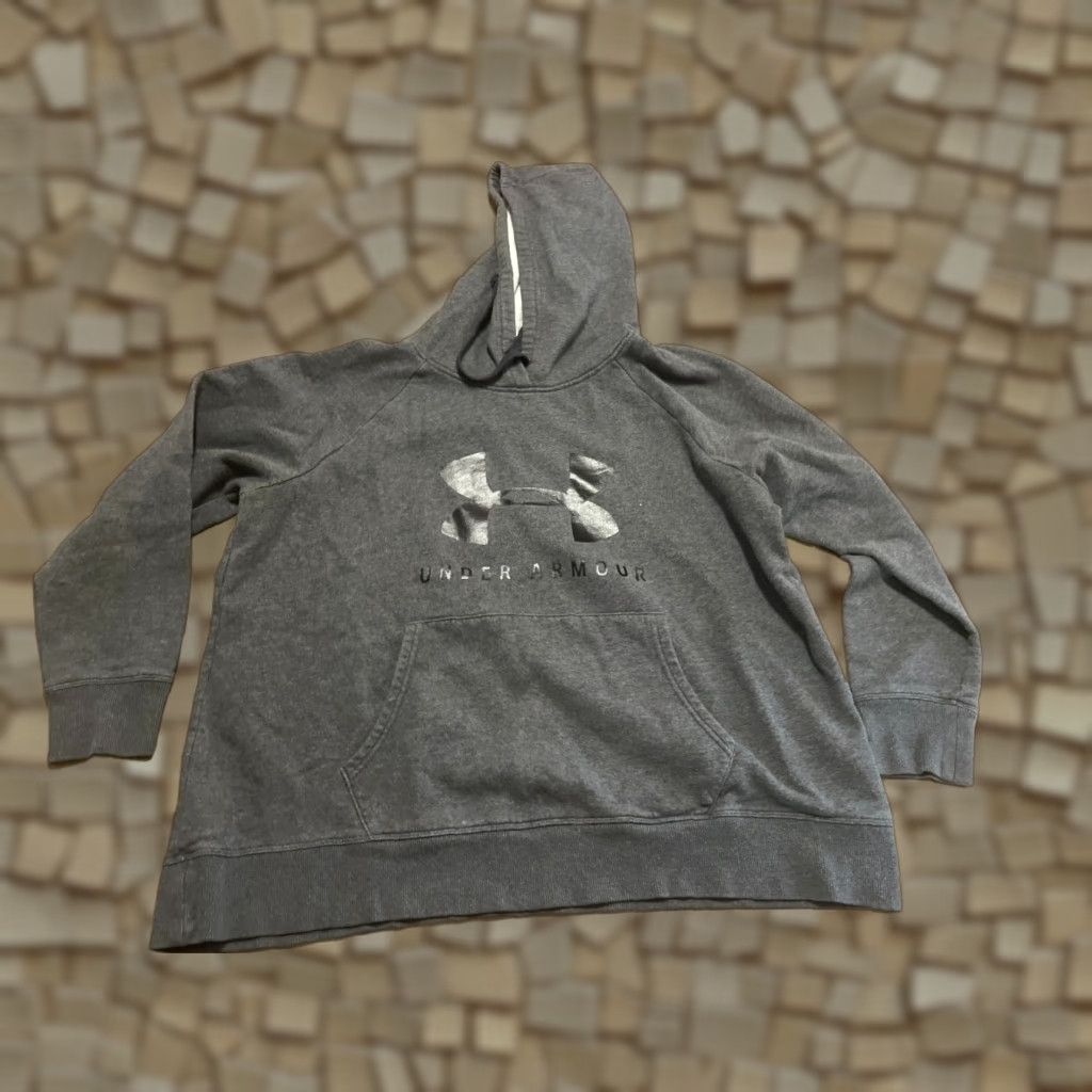 Under Armour Under armour Hoodie Women's 1X Gray Pullover Long Sleeve Logo Print Shirt? Size XL / US 12-14 / IT 48-50 - 1 Thumbnail