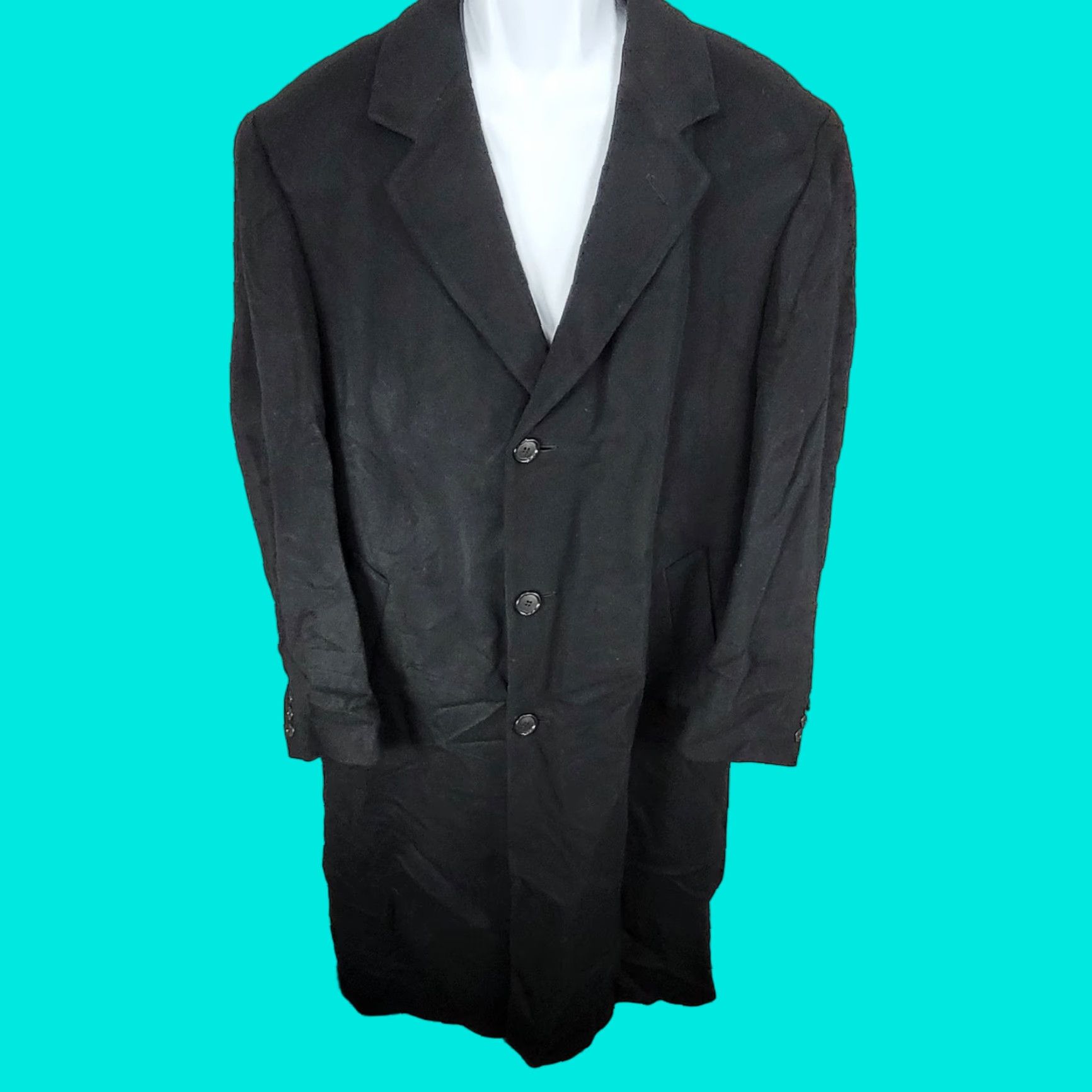 Joseph VINTAGE Joseph & Lyman Black Cashmere Overcoat Size Large Classic Mens Size US L / EU 52-54 / 3 - 1 Thumbnail
