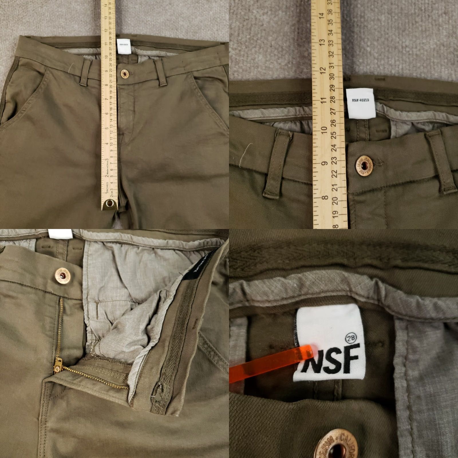 Vintage VINTAGE NSF The Wallace Pants Womens 28 DRAB Green Mid-Rise Ankle Trousers Made in USA Size 28" / US 6 / IT 42 - 8 Thumbnail