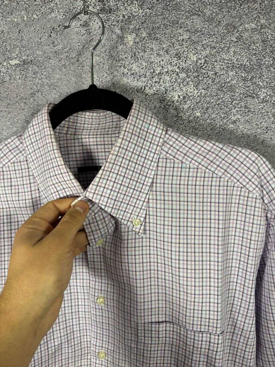 Designer × Japanese Brand × Vintage Xacus Button Shirt Made Italy Men's XL Check Collar Size US XL / EU 56 / 4 - 5 Thumbnail
