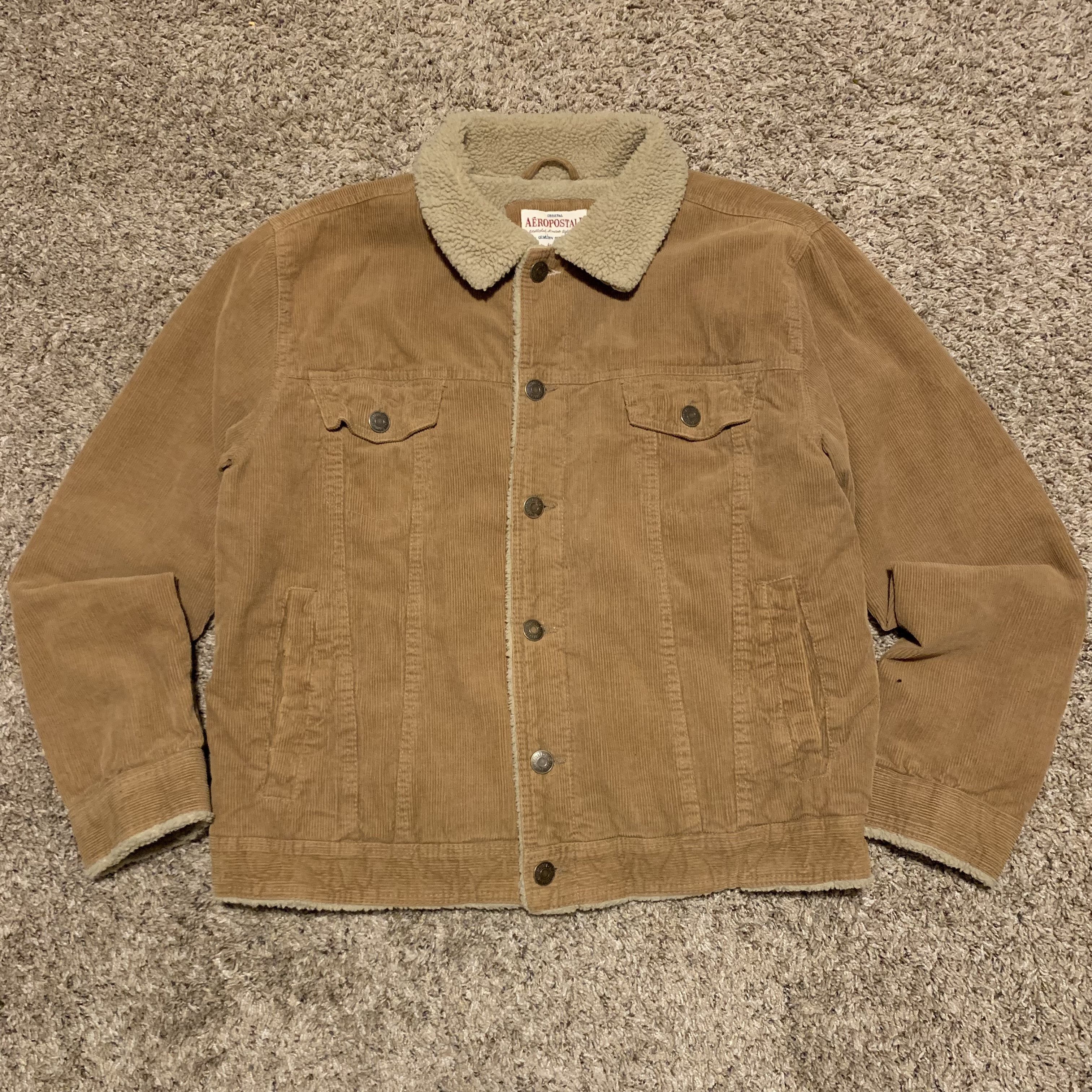 Aeropostale AEROPOSTALE SHERPA CORDUROY JACKET Size US L / EU 52-54 / 3 - 1 Thumbnail