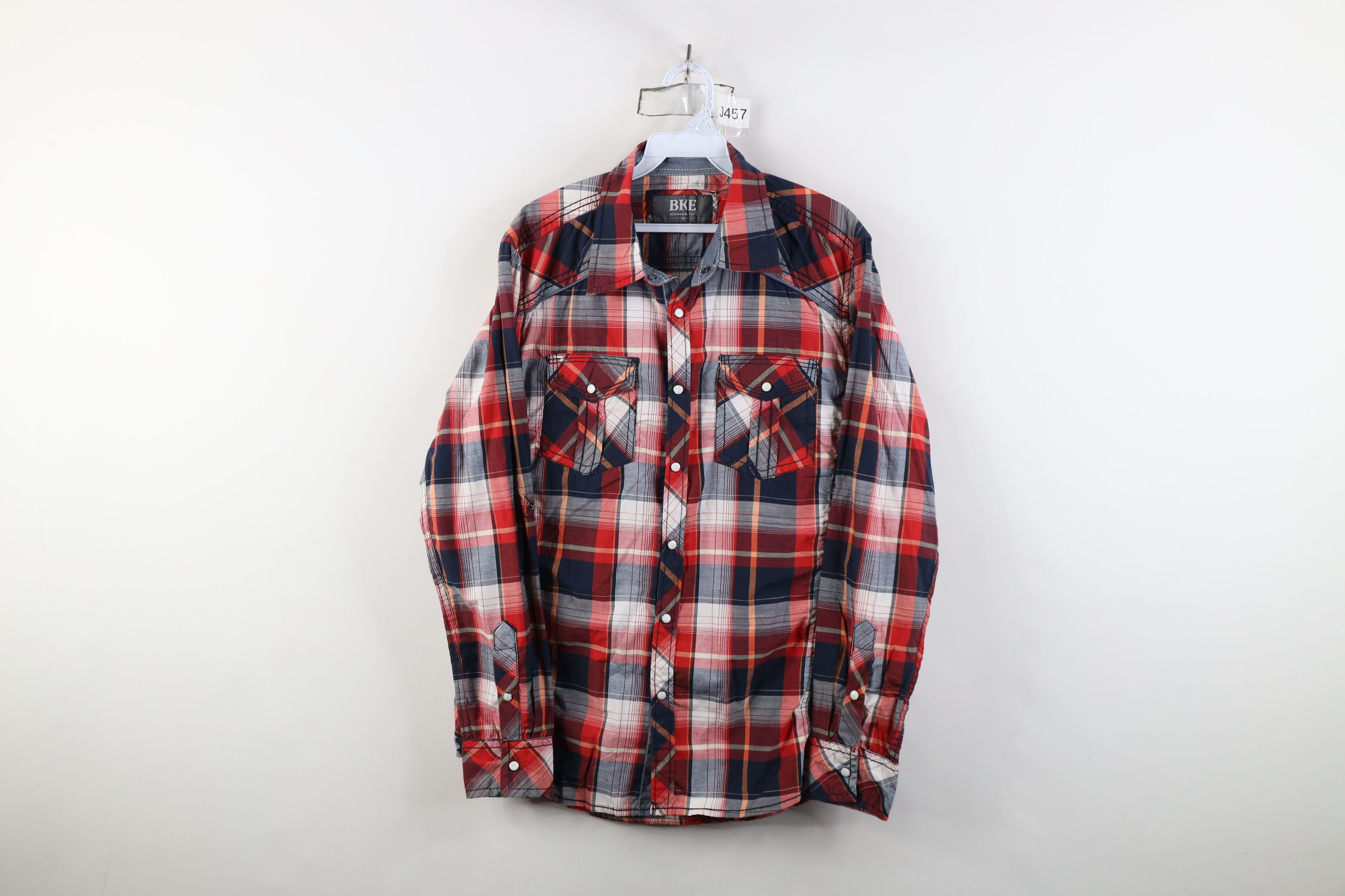Vintage Buckle BKE Stitch Western Snap Button Collared Shirt Plaid Size US M / EU 48-50 / 2 - 1 Thumbnail