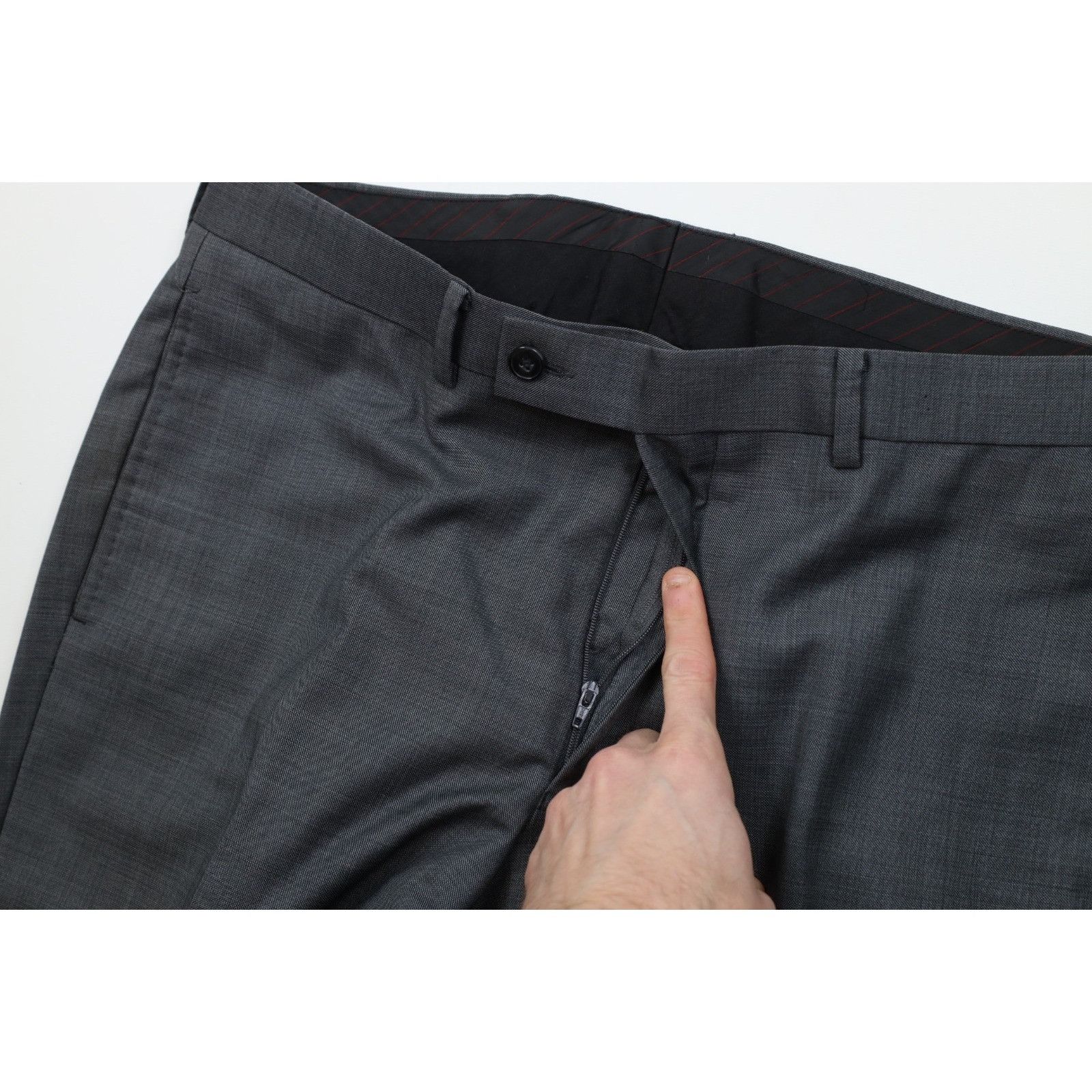 Calvin Klein Calvin Klein Extreme Slim Fit Wool 2 Piece Suit Wedding Size 40R - 14 Thumbnail