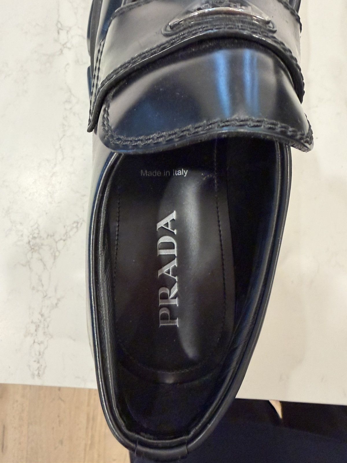 Prada Monolith brushed leather loafers Size US 8.5 / EU 41-42 - 4 Thumbnail