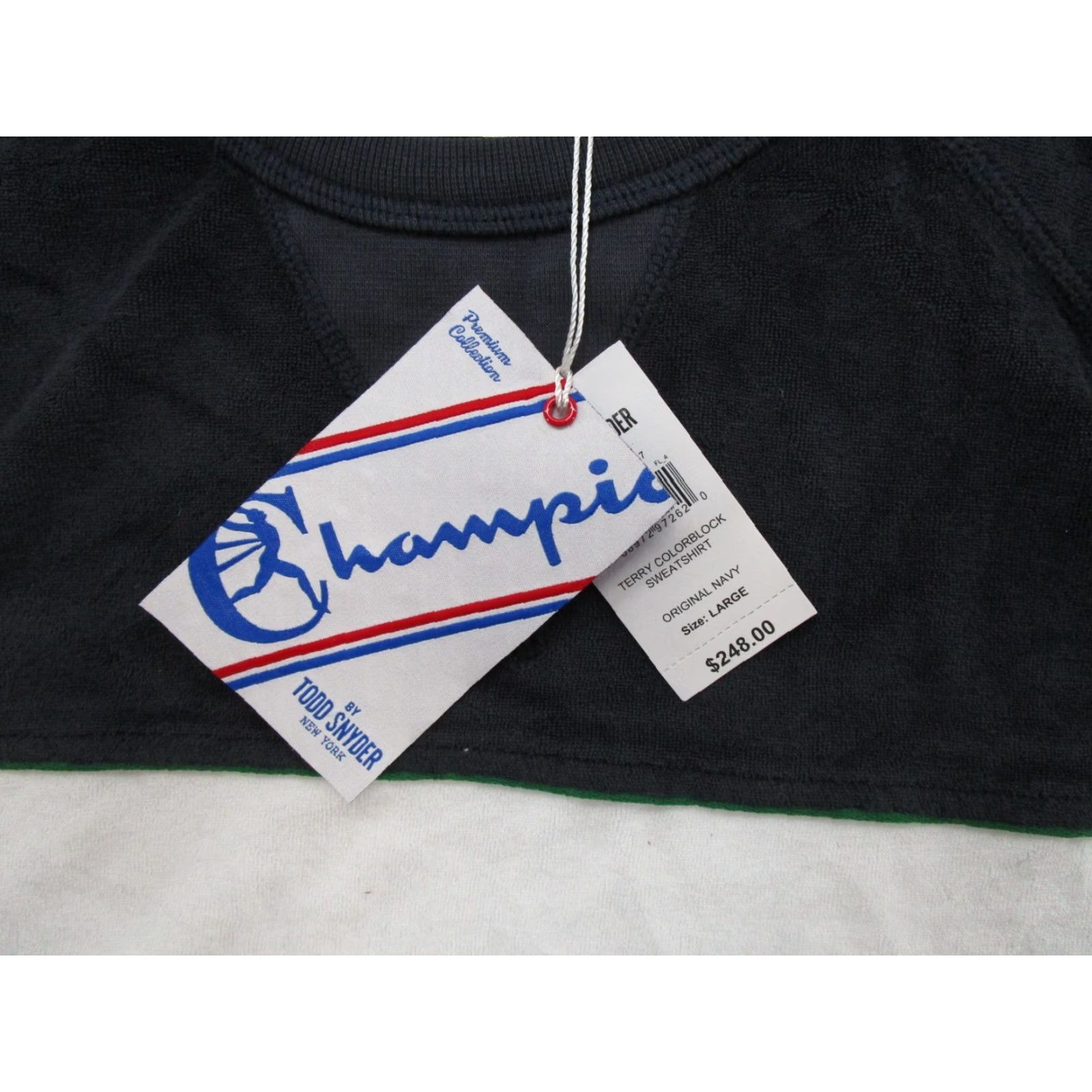 Champion Champion Sweatshirt Mens L NEW Todd Snyder Terry Cloth Colorblock Navy Blue Size US L / EU 52-54 / 3 - 2 Thumbnail