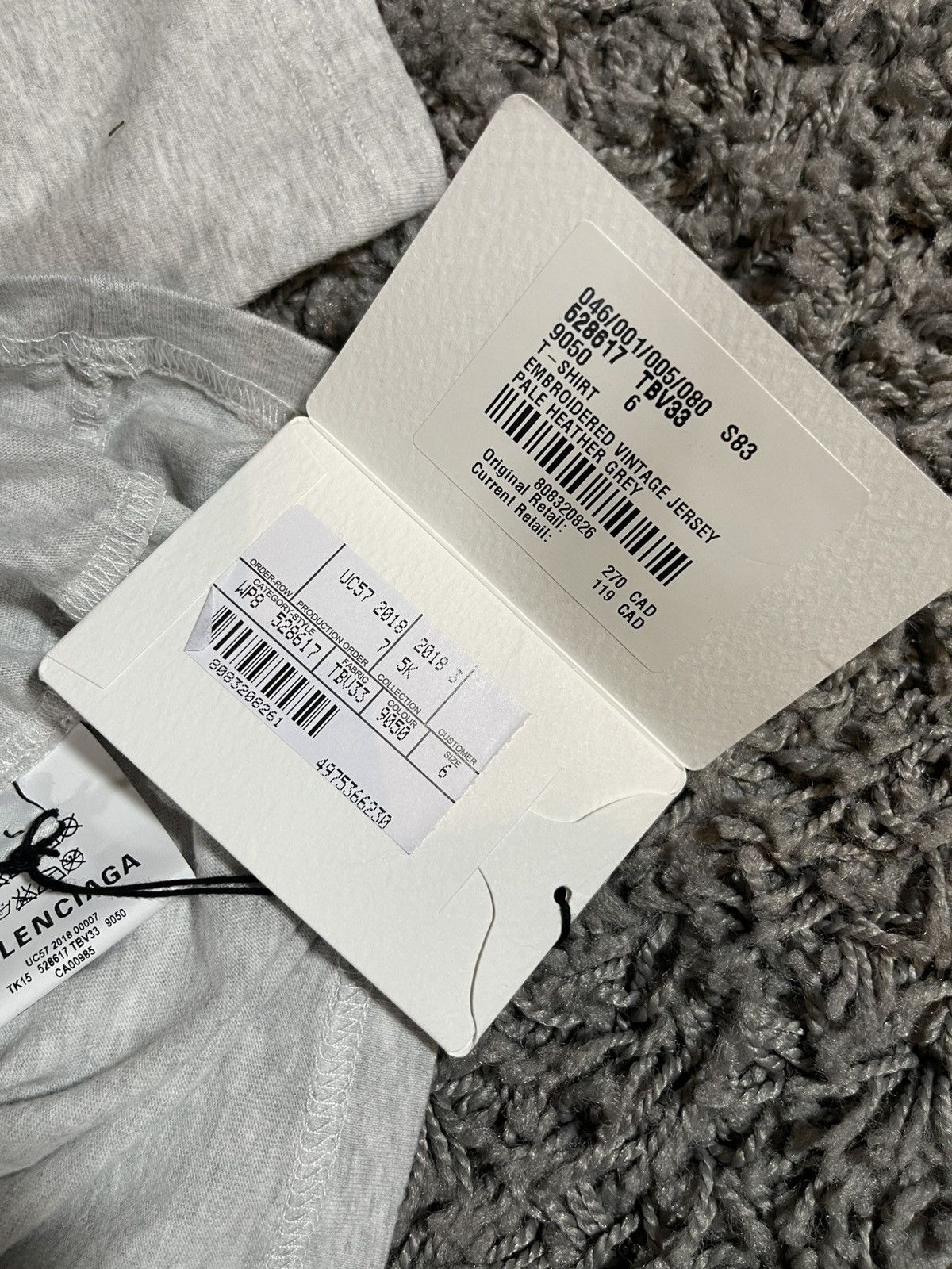 Balenciaga Balenciaga Embroidered Vintage Jersey T-Shirt Pale Heather Size M / US 6-8 / IT 42-44 - 9 Thumbnail