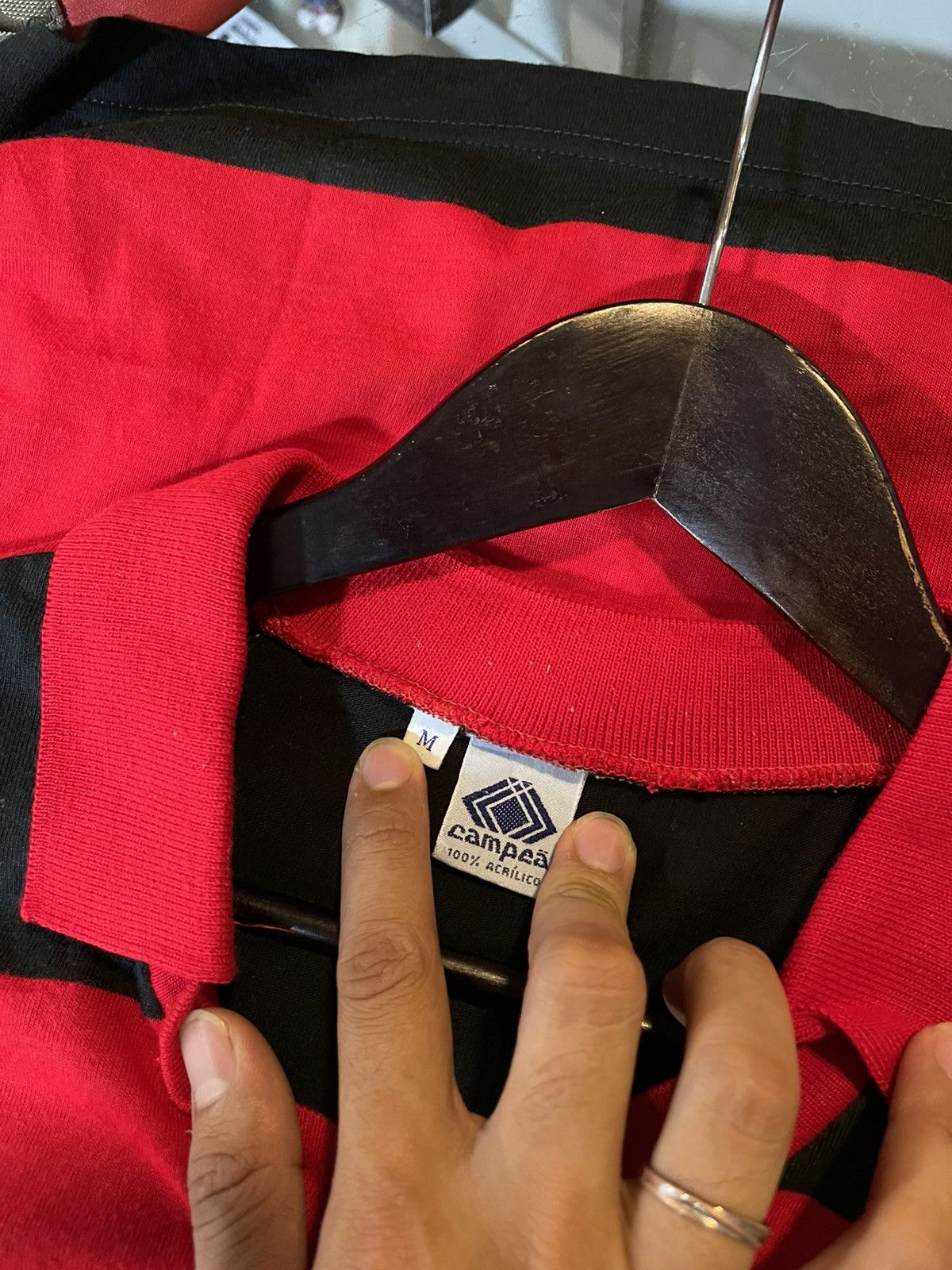 Vintage VINTAGE 80s FLAMENGO HOME SOCCER JERSEY Size US S / EU 44-46 / 1 - 3 Thumbnail