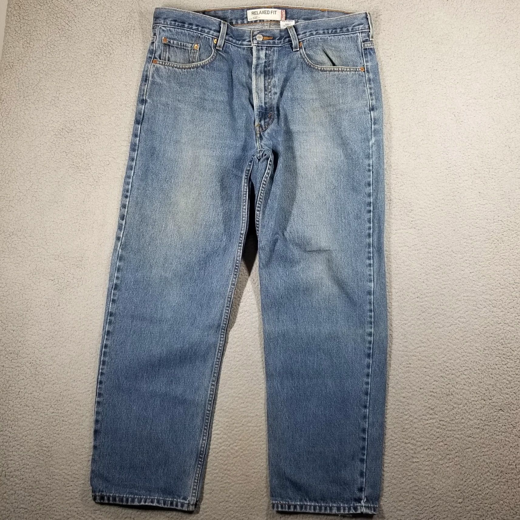 Levi's Levi's 550 Jeans Men's Relaxed Fit Tapered 38x32 Blue Denim Pants Size US 38 / EU 54 - 2 Thumbnail
