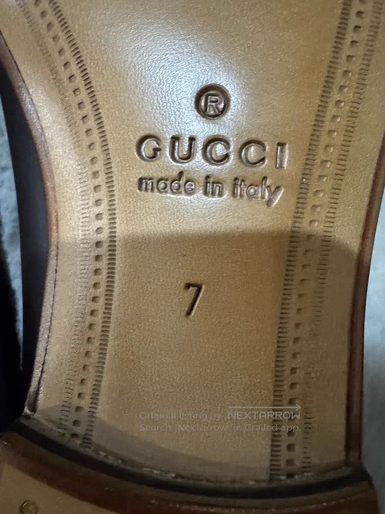 Gucci Guicci Full Print Horseshoe Buckle Loafers Leather Shoes Size US 8 / EU 41 - 7 Thumbnail