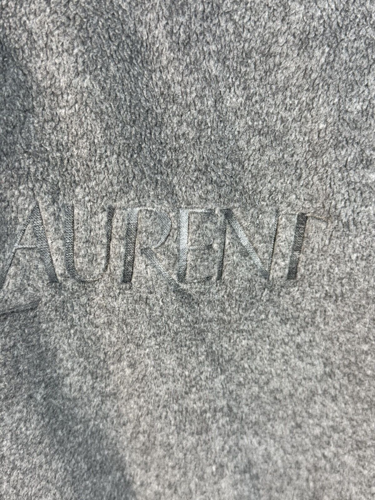 Yves Saint Laurent Fleece YSL Sweatshirt 1/4 Quarter Zip Big Logo Grey Vintage Size US M / EU 48-50 / 2 - 16 Thumbnail