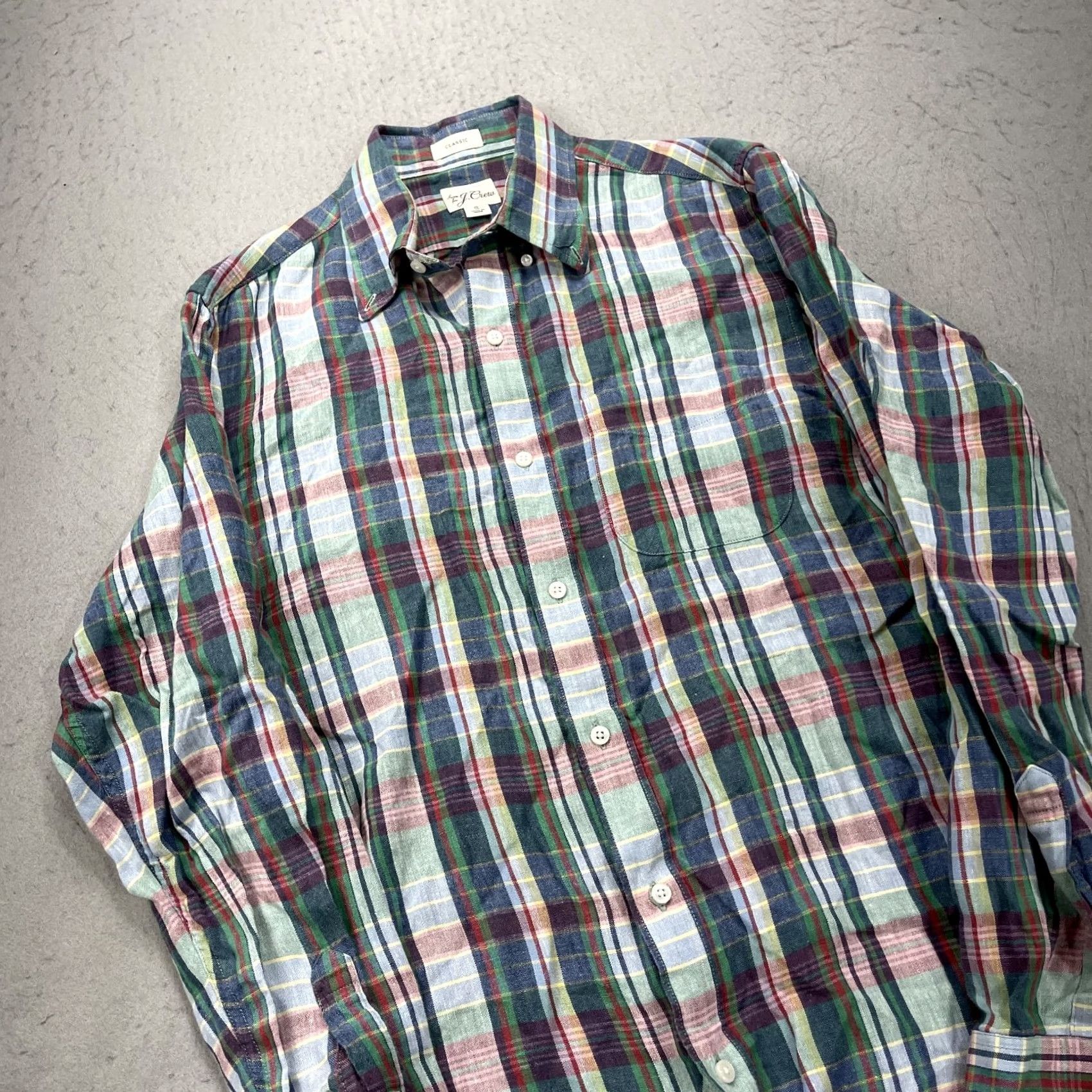 J.Crew J.CREW Shirt Mens Small Colorful 100% Irish Linen Baird McNutt Classic Button Size US S / EU 44-46 / 1 - 3 Thumbnail