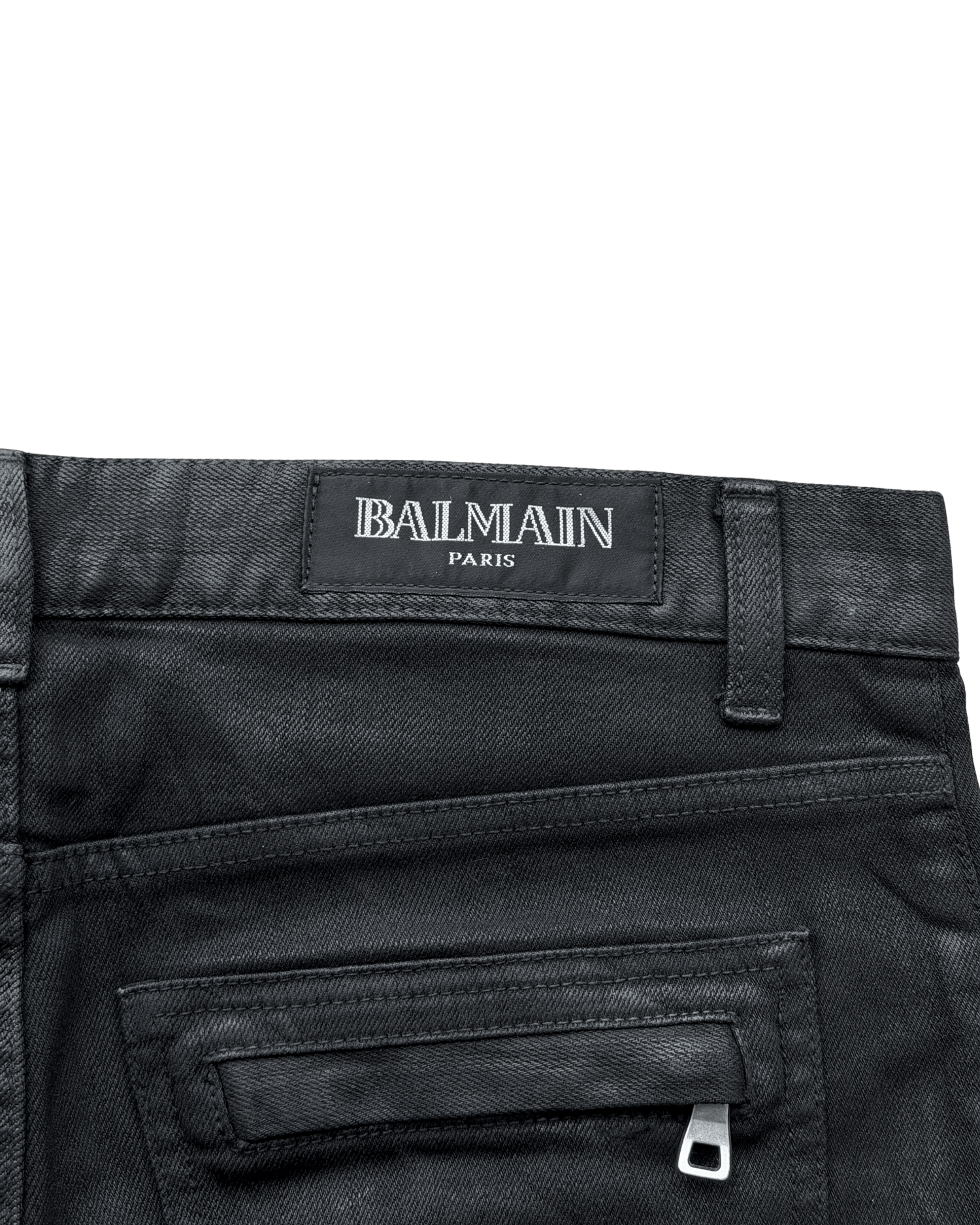 Balmain Balmain SS11 Waxed Decarnin Moto Jeans Size US 31 - 5 Thumbnail