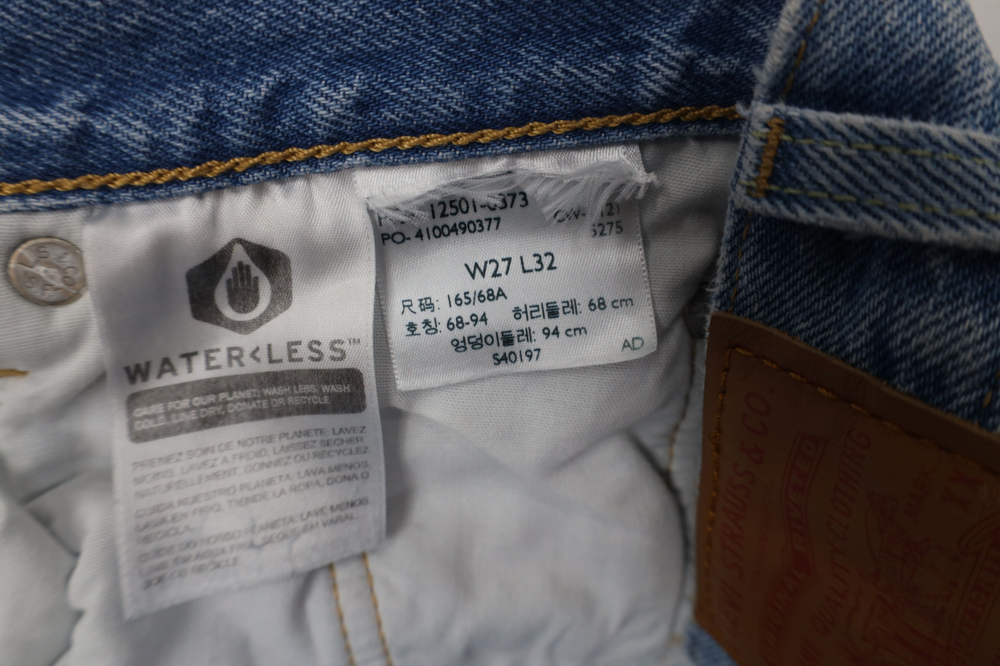 Levi's Vintage Y2K Levis 501xx Premium Original Straight Leg Jeans Size 27" / US 4 / IT 40 - 9 Thumbnail