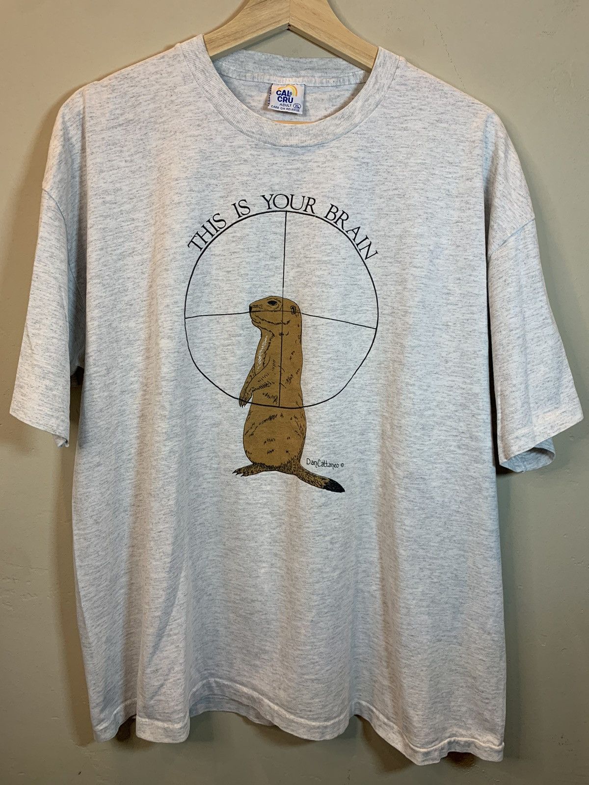 Vintage RARE Vintage Your Brain On Hollow Points Single Stitch Shirt Size US XL / EU 56 / 4 - 1 Thumbnail