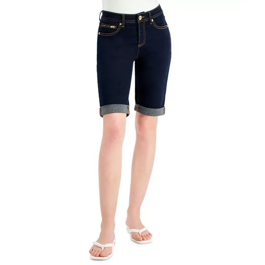 Other INC International Concepts Mid Rise Cuffed Bermuda Short, Da Size 27" / US 4 / IT 40 - 1 Thumbnail
