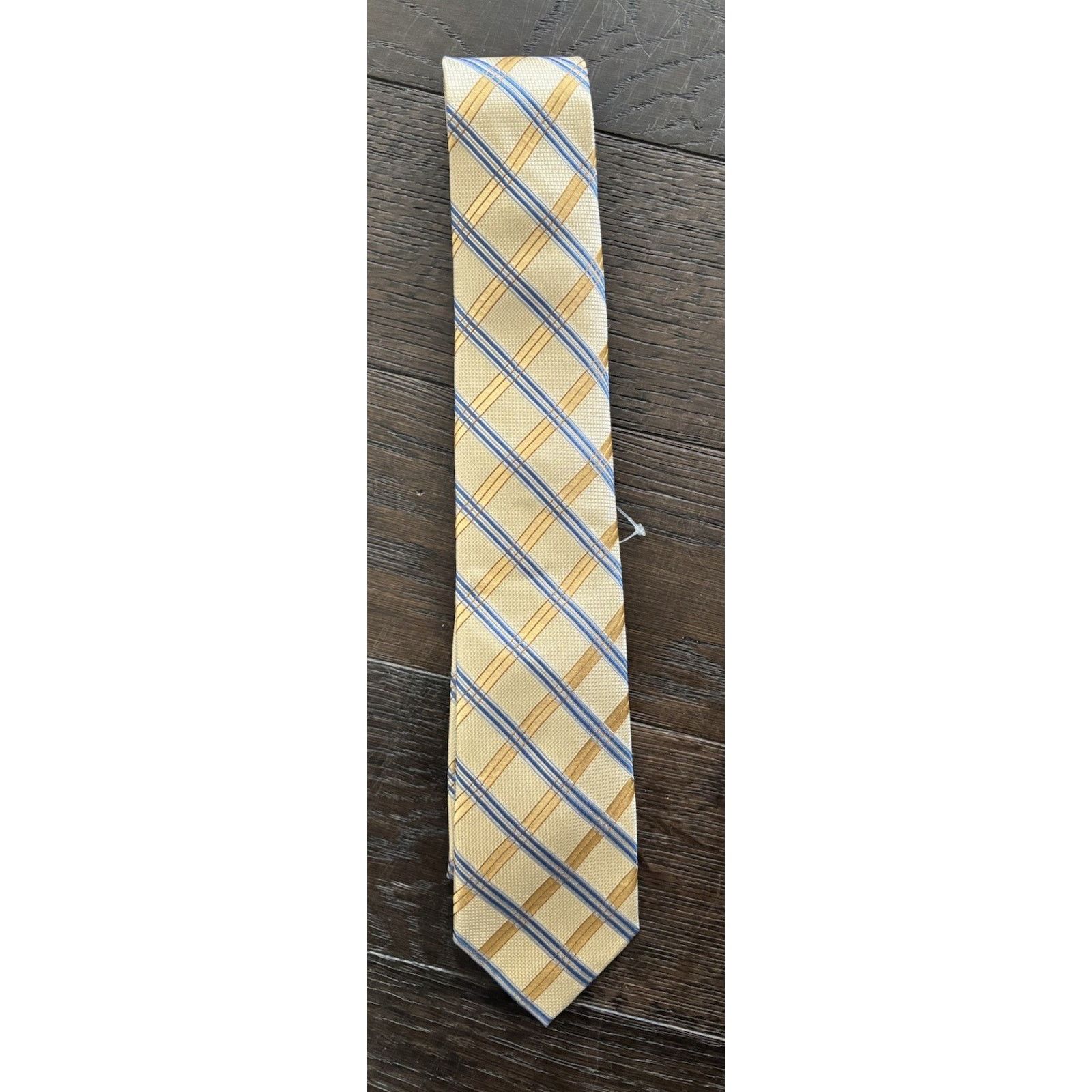 Jos. A. Bank Jos. A. Bank Reserve Silk Yellow Blue Plaid Check Business Size ONE SIZE - 1 Thumbnail