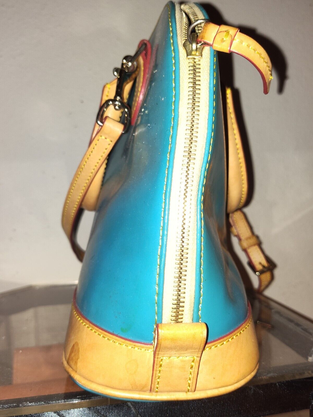 Dooney & Bourke Dooney and Bourke Darcy Turquoise Patent Leather Satchel Size ONE SIZE - 12 Thumbnail