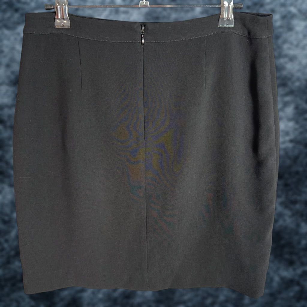 The Kooples The Kooples Skirt Womens Size S Black Pencil Short with Button Accents - Cotton Polyester Casual Short Skirt Womens Small Size 28" / US 6 / IT 42 - 1 Thumbnail