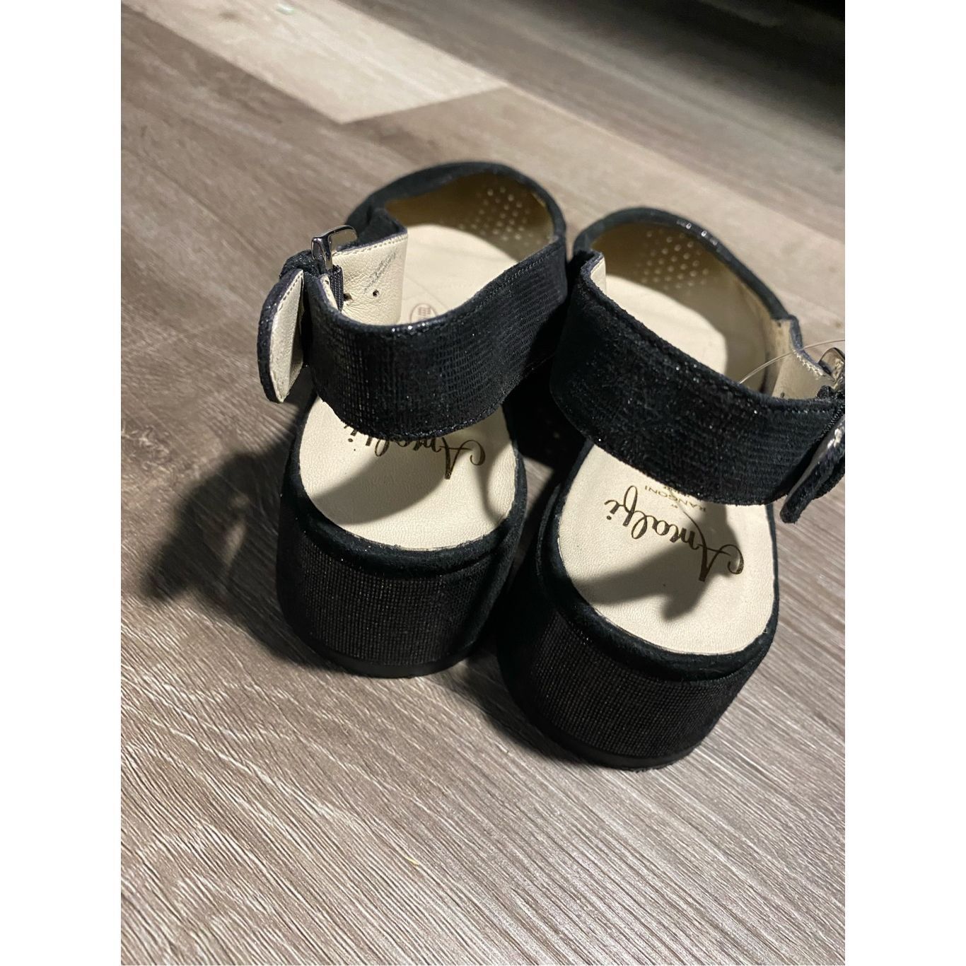 Norma Kamali Amalfi by Rangoni NWOT Black Perforated Slingback Block Heels, Size 9.5, MP $165 Size US 9.5 / IT 39.5 - 10 Thumbnail