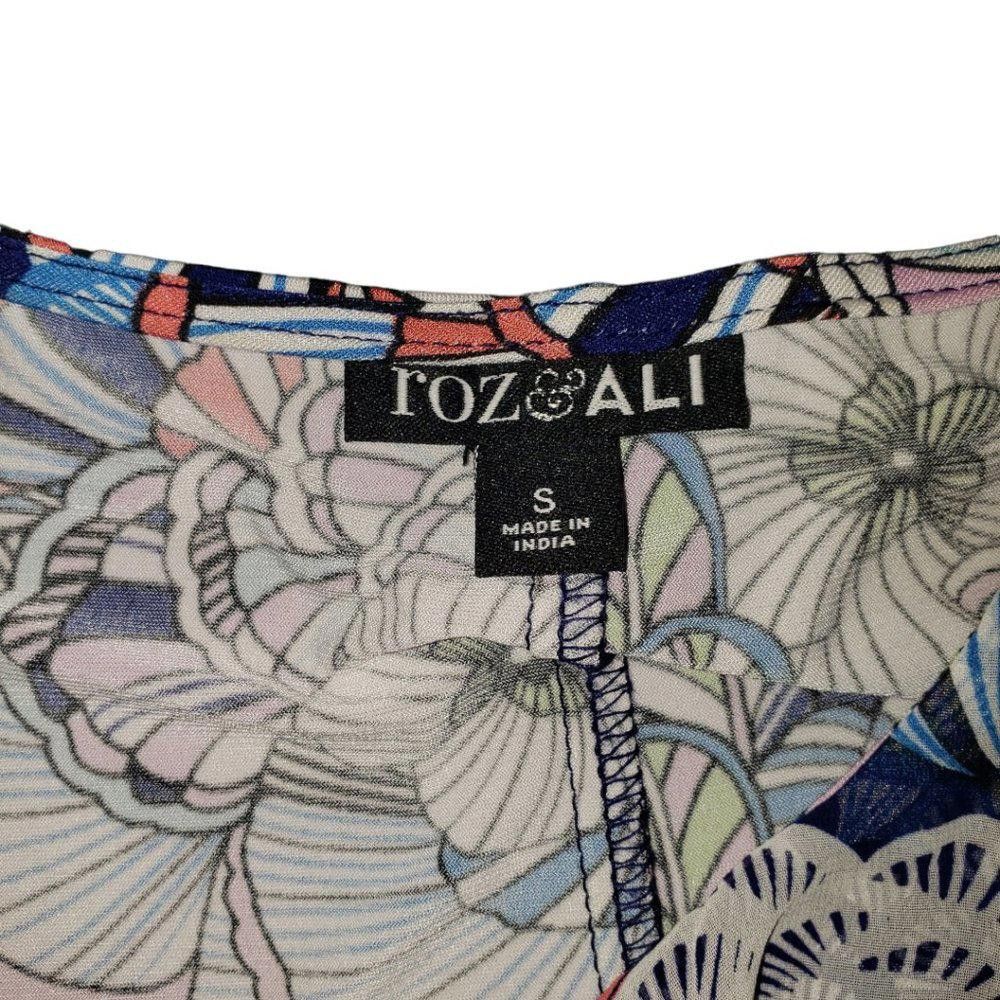 Designer CT521 Roz & Ali Floral Short Sleeve Straight Dress S Size S / US 4 / IT 40 - 3 Thumbnail