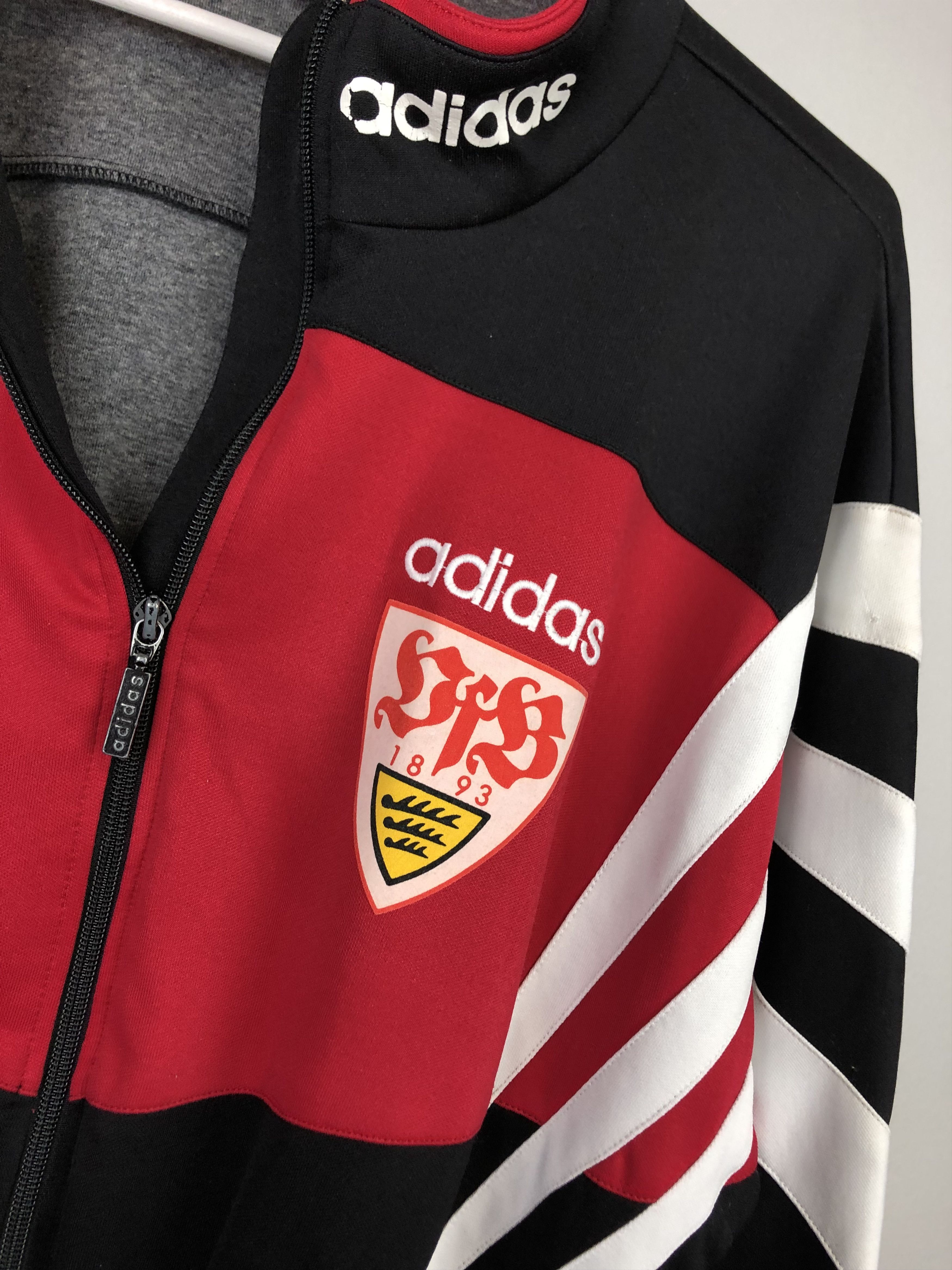 Adidas × Vintage Vintage 90's Adidas Stuttgart Jumpsuit Overall Jacket Pants Size US XL / EU 56 / 4 - 3 Thumbnail