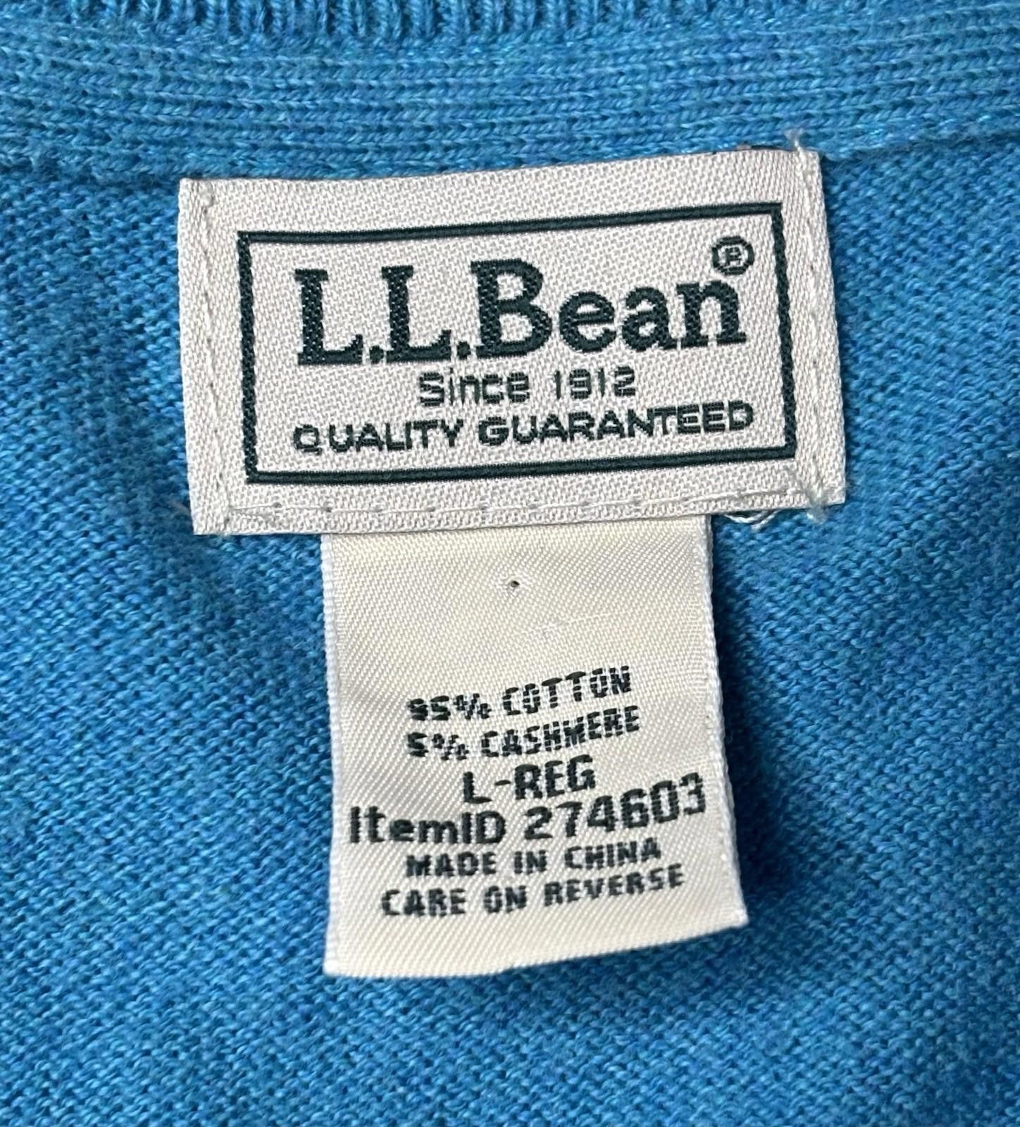 L.L. Bean LL Bean Sweater Mens Large Cashmere Blend Wicked Soft V-Neck Size US L / EU 52-54 / 3 - 2 Thumbnail