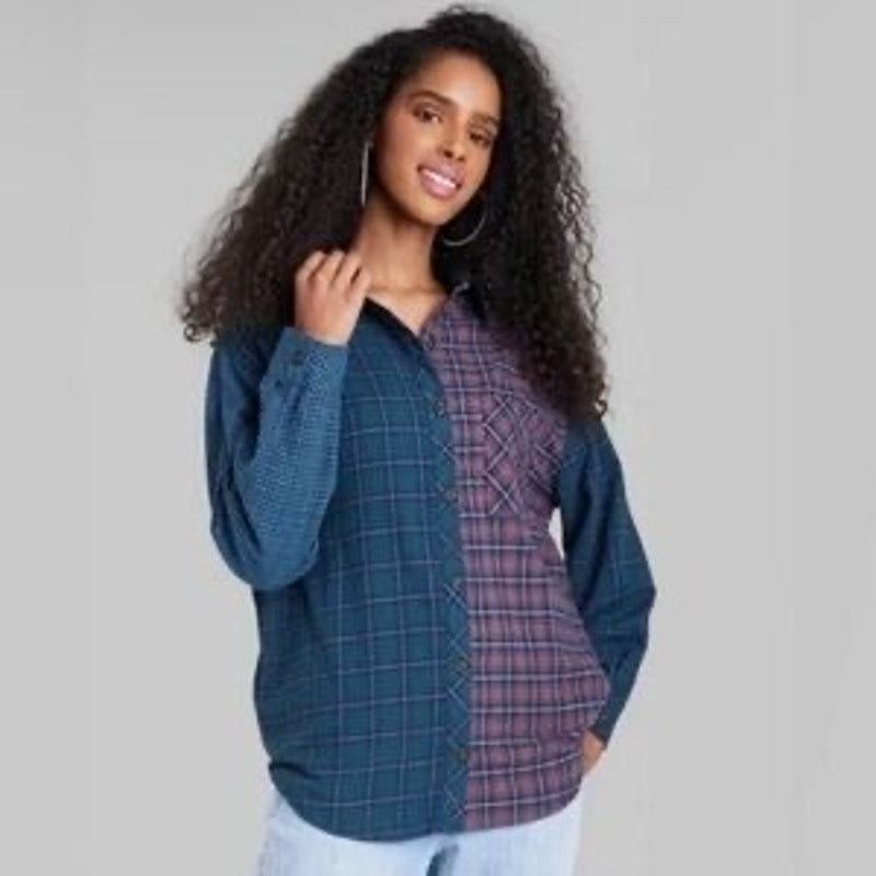 Other Plaid Mix Women's Flannel Size Large Size L / US 10 / IT 46 - 1 Thumbnail