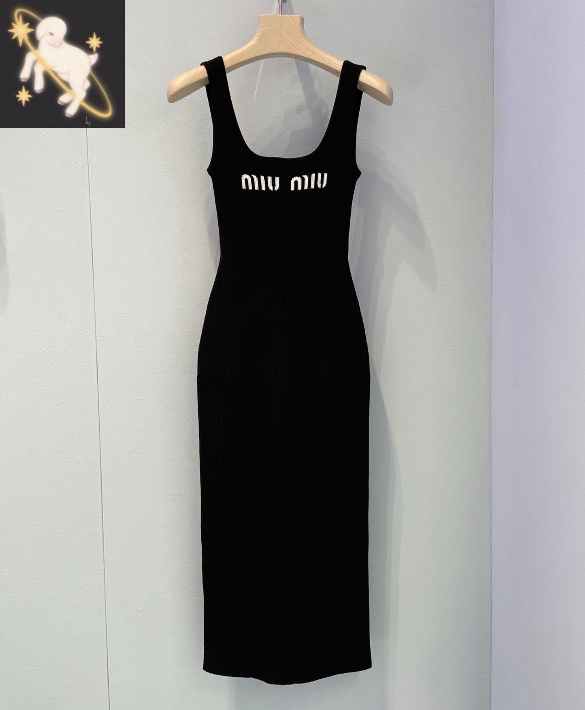 Miu Miu Miu Miu Black Logo Knit Vest Dress Size XS / US 0-2 / IT 36-38 - 1 Thumbnail