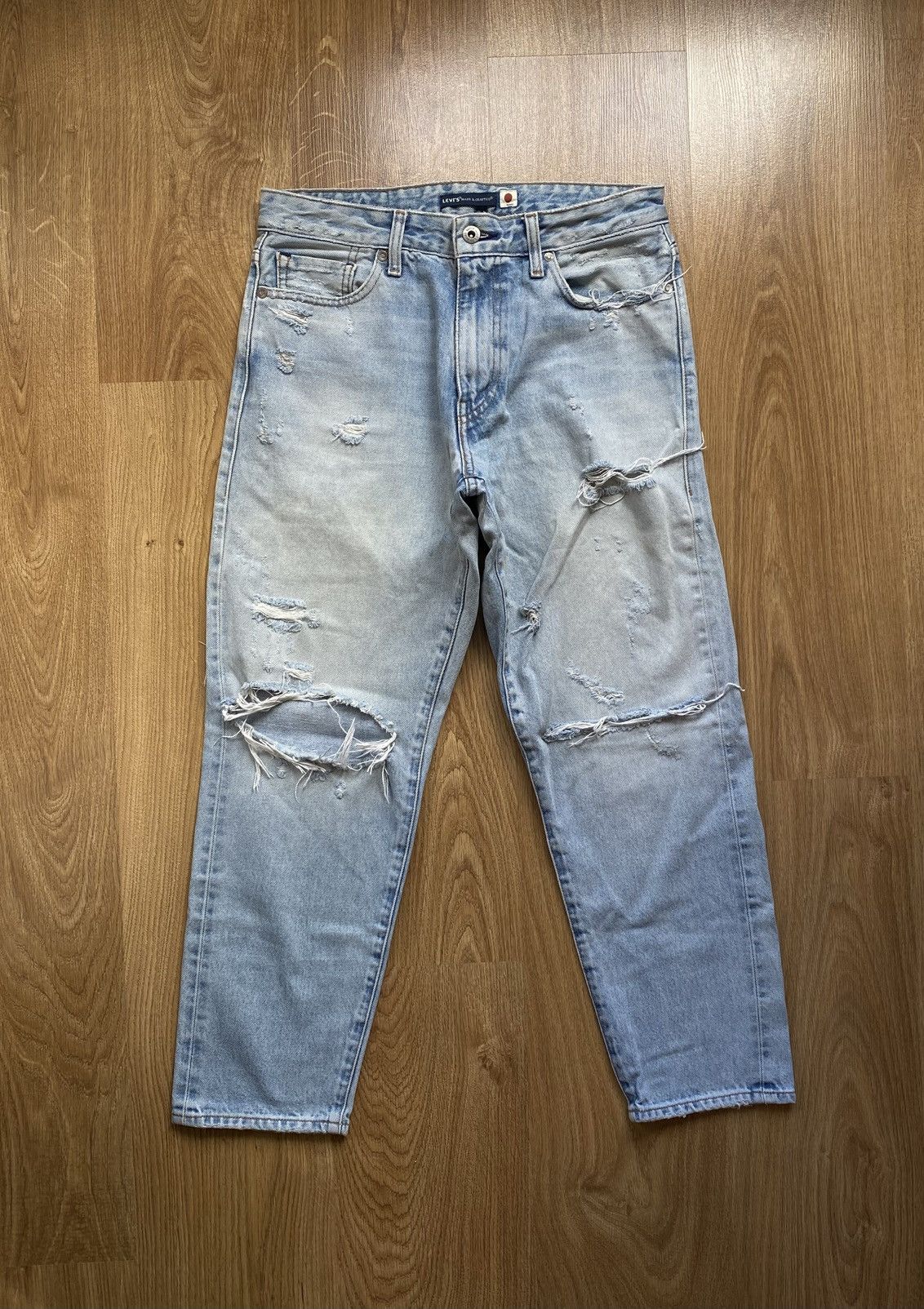 Levi's Made & Crafted Levi’s 501 Japanese Selvage Wid Taper Distressed Jeans W30 Size US 30 / EU 46 - 1 Thumbnail