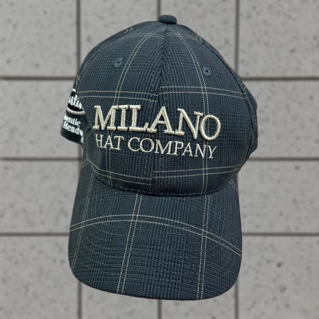 Justin Boots Milano Hat Company Justin Boots Western Wear Cap Plaid Grey Adjustable One Size Men Baseball Cap Gray Adjustable Western Size ONE SIZE - 1 Thumbnail
