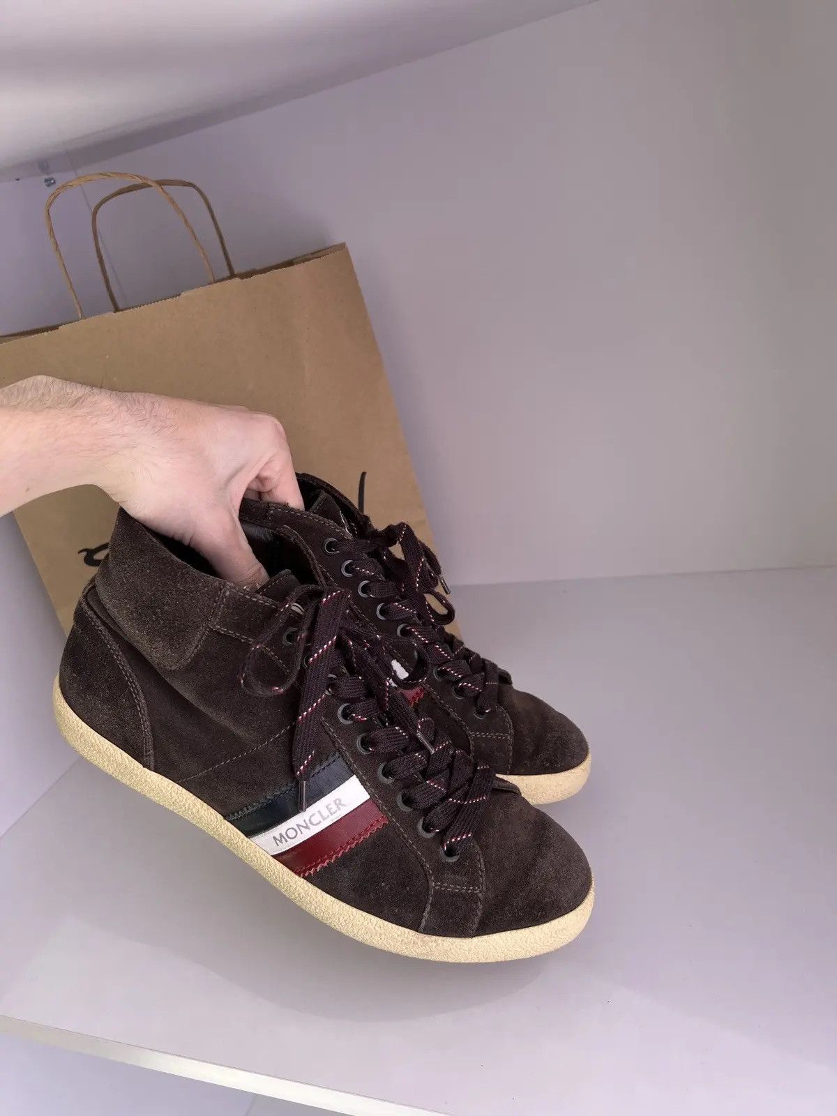 Moncler × Vintage Vintage Moncler sneakers MONTECARLO Cowhide Sherry line Size US 8 / EU 41 - 12 Thumbnail