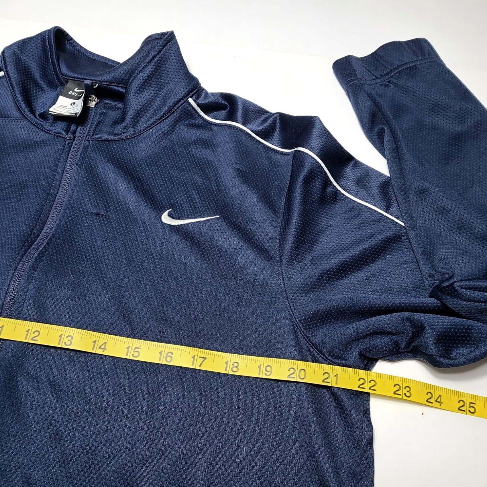 Nike VINTAGE Nike Dri-FIT Navy Blue Full Zip Men’s Large Track Jacket Y2k Track Jacket Men L Navy Blue Dri-FIT Athletic Mens Size US L / EU 52-54 / 3 - 6 Thumbnail