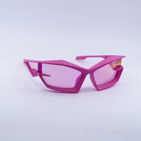 Givenchy Givenchy GV40049I 73Y Sunglasses Pink Geometric Frame Size ONE SIZE - 4 Thumbnail