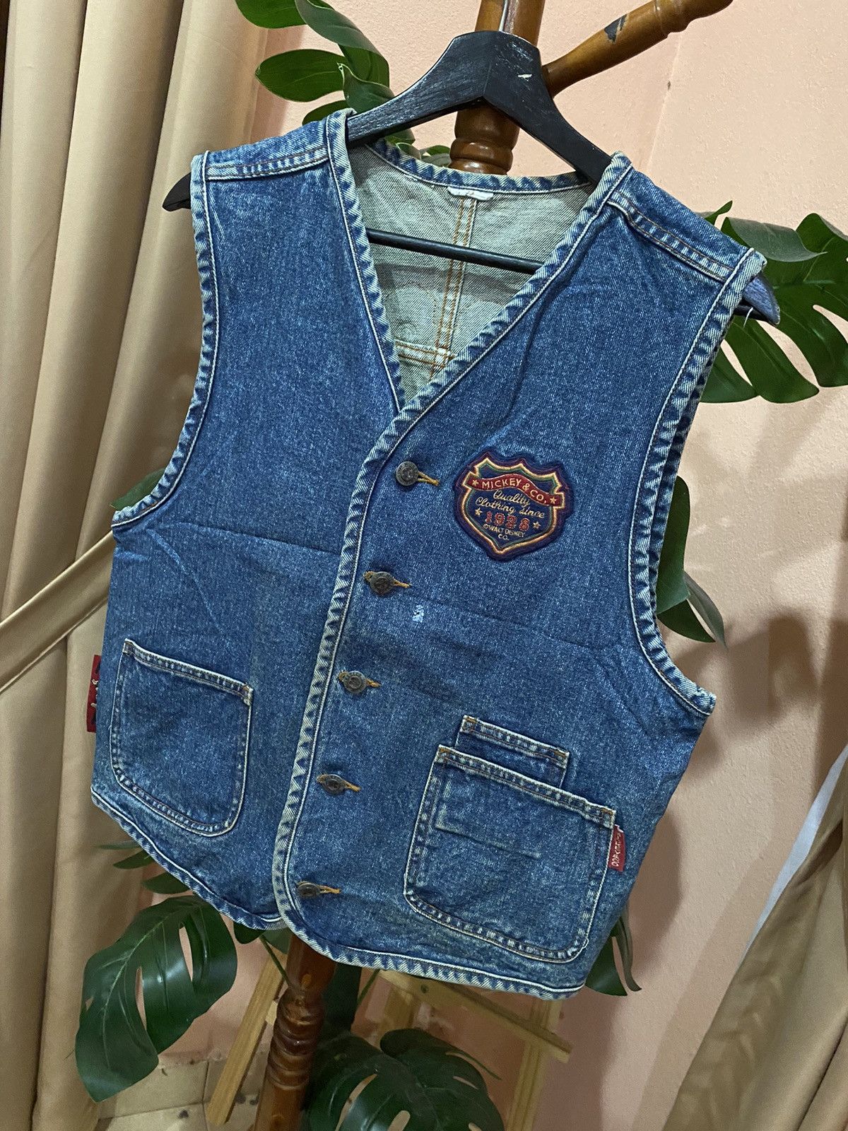 Mickey Mouse Vintage Mickey & Co. Denim Vest Disney Americana Classic Size US M / EU 48-50 / 2 - 2 Thumbnail