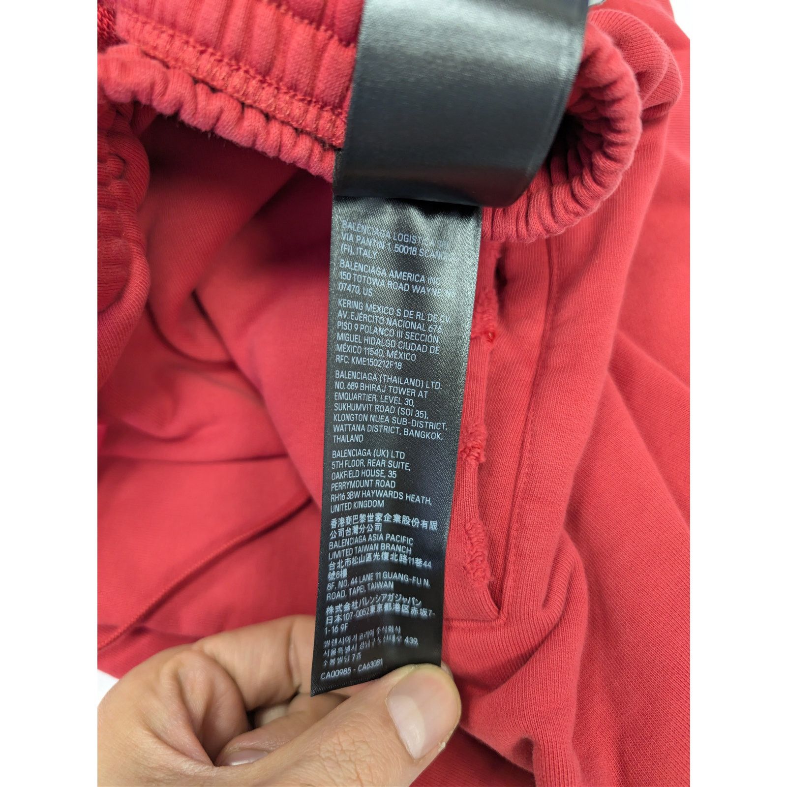 Balenciaga o1rshd1 Baggy Sweatpants Trousers in Red/black Size US 30 / EU 46 - 20 Thumbnail