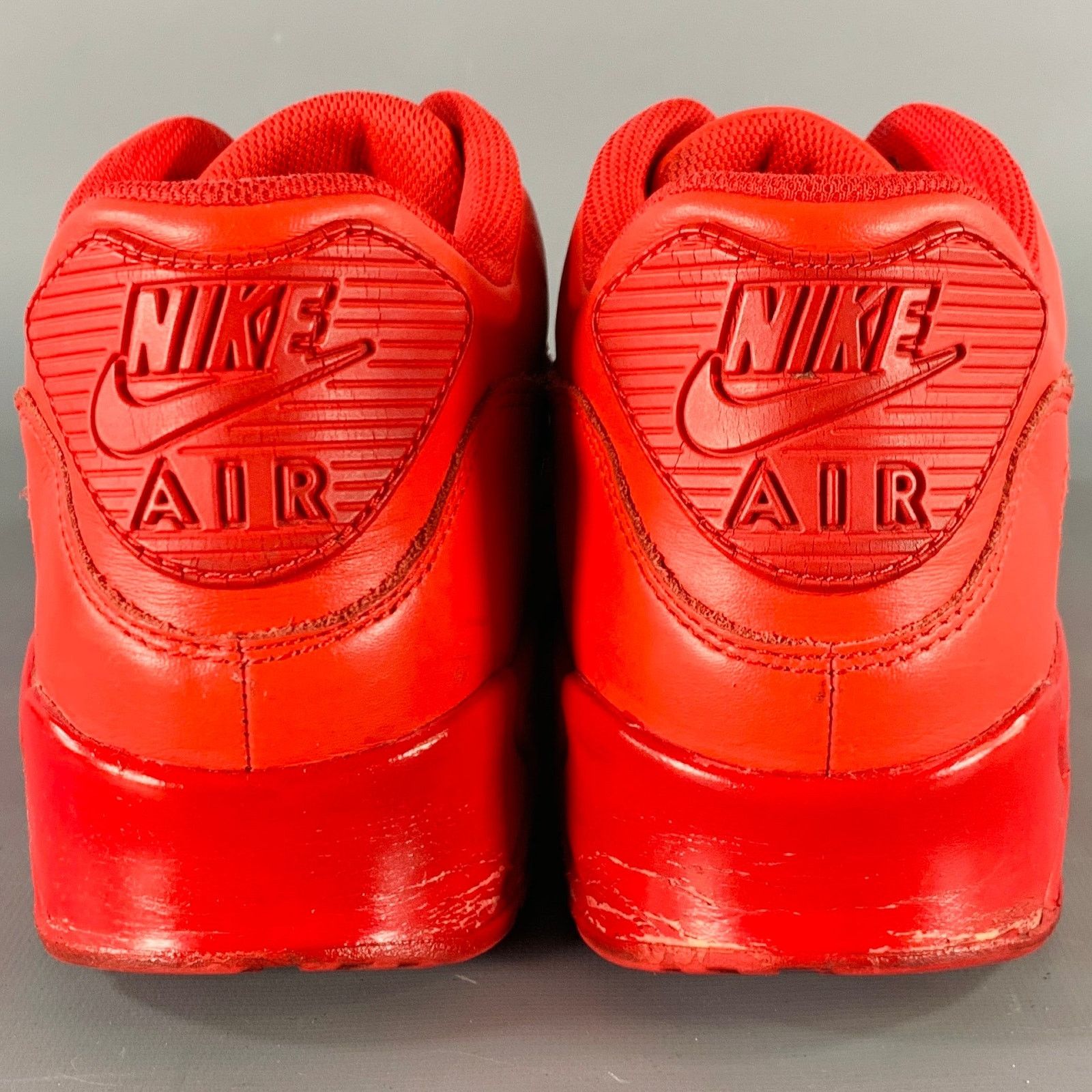 Nike NIKE AIR MAX Size 10 Red Leather Lace-Up Sneakers Size US 10 / EU 43 - 3 Thumbnail