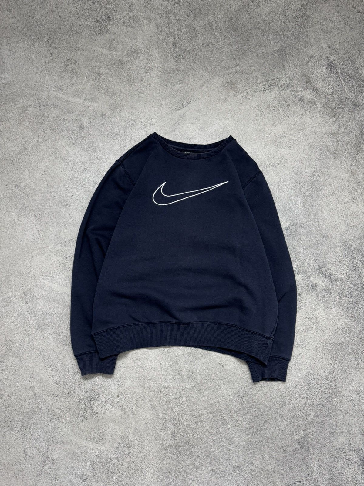 Nike Vintage Y2k NIKE Big Swoosh SWEATSHIRT 90’s Size M / US 6-8 / IT 42-44 - 1 Thumbnail