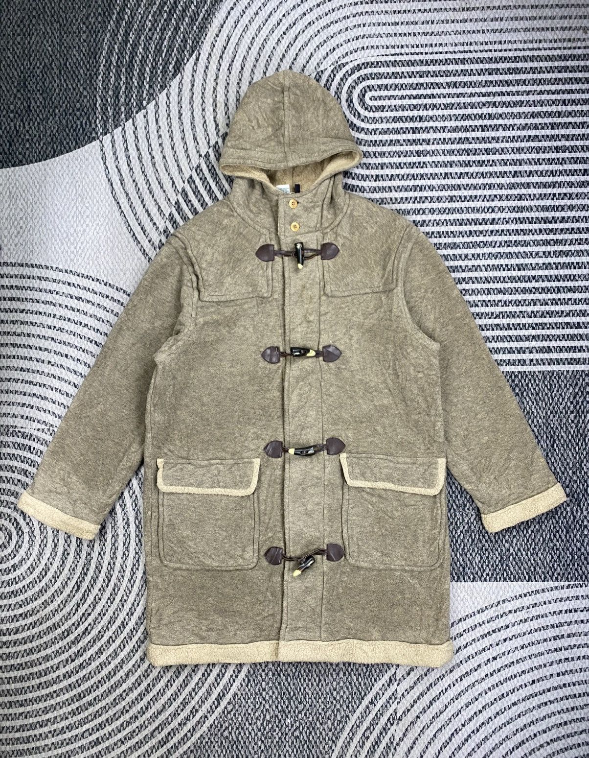 L.L. Bean Vtg L.L.Bean Polartex Duffle Wool Long Hooded Jacket Size US L / EU 52-54 / 3 - 1 Thumbnail