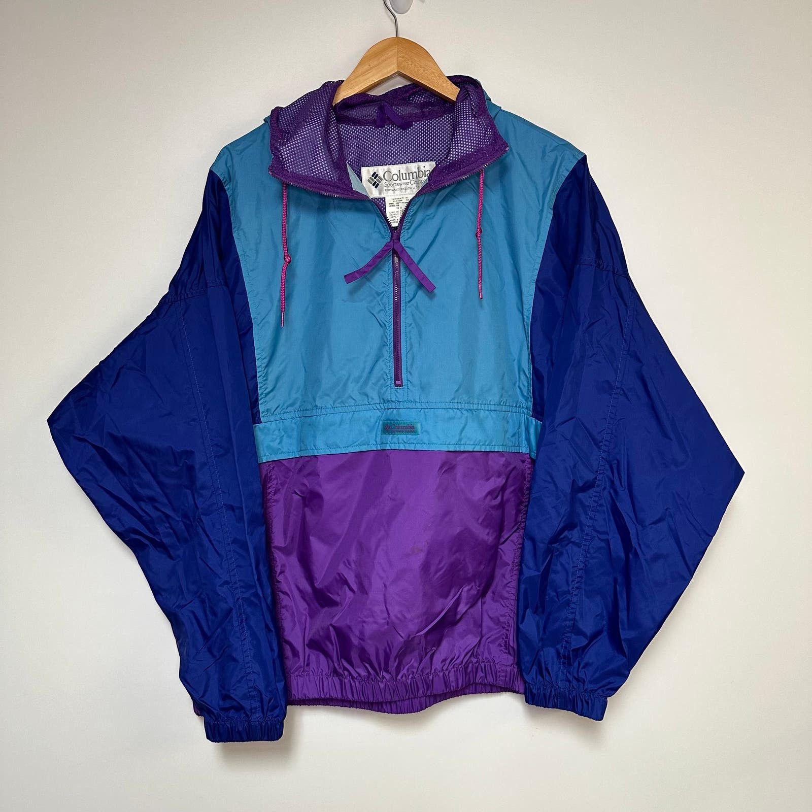 Columbia Vintage Columbia Windbreaker Jacket 90s Multicolor Nylon