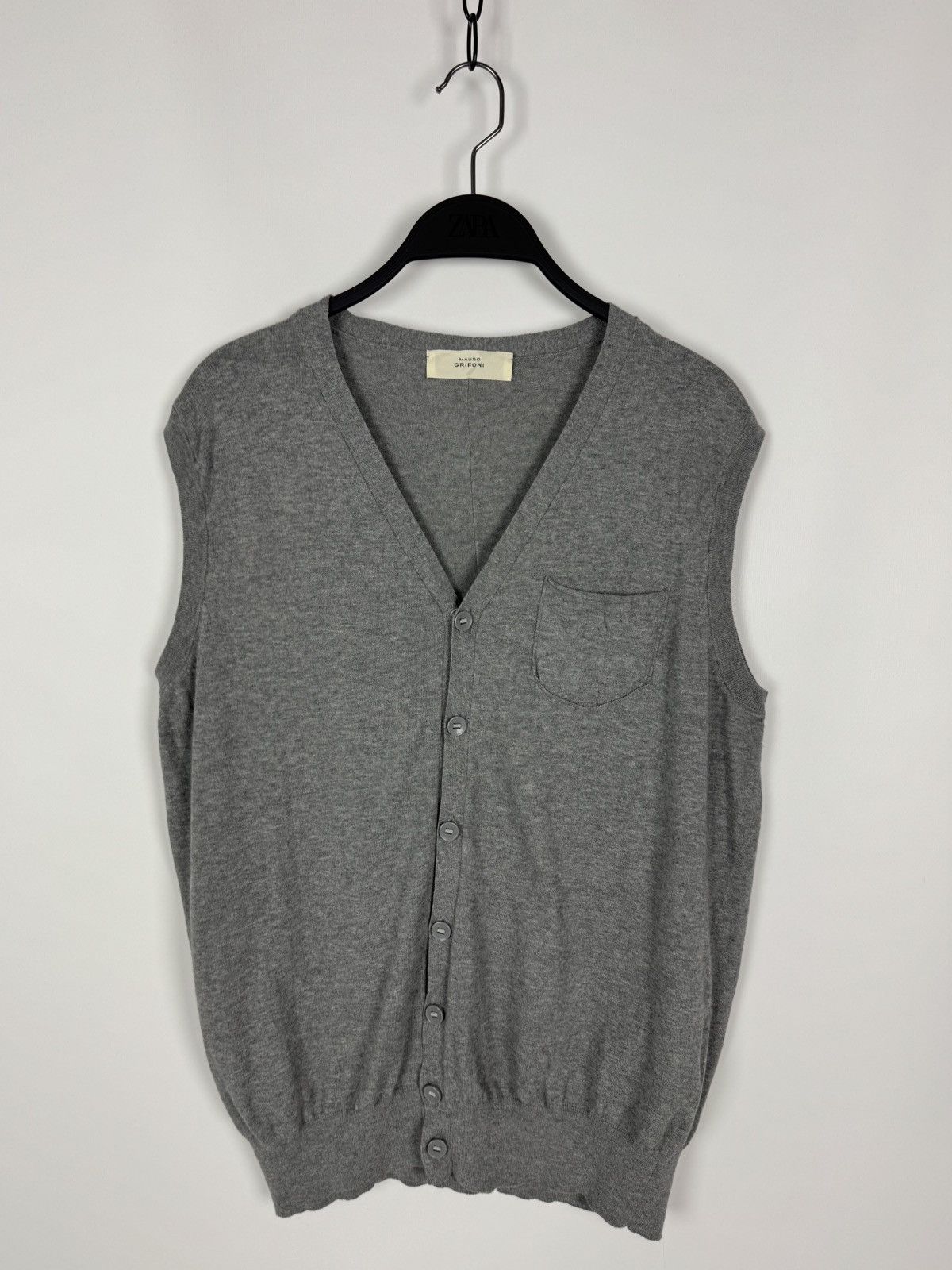 Other Mauro Grifoni Cotton Blend Chest Pocket Vest Size US L / EU 52-54 / 3 - 1 Thumbnail