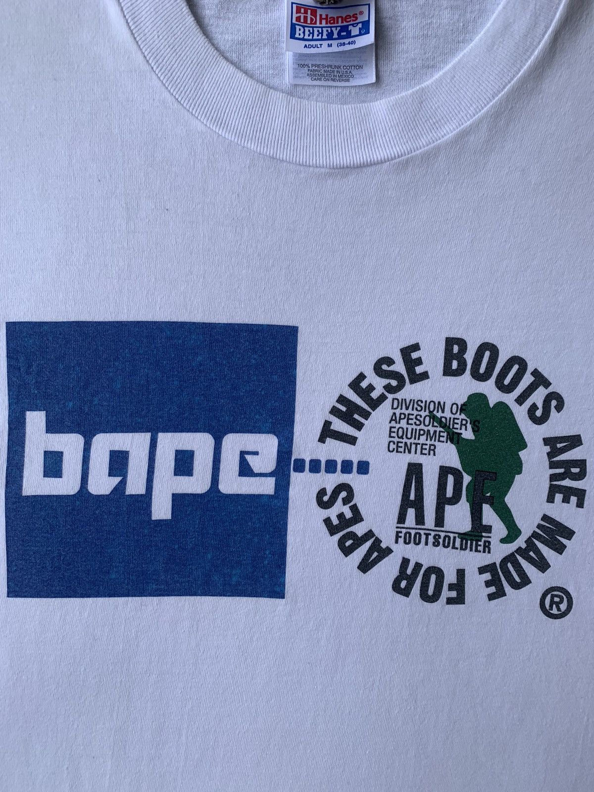 Bape RARE🪖Vintage 90s Bape Foot Soldier Longsleeve Tshirt Size US M / EU 48-50 / 2 - 4 Thumbnail