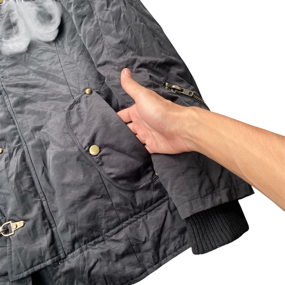 If Six Was Nine Round Trip Bondage Studded Jacket w/ Fur Hoodie Size US L / EU 52-54 / 3 - 15 Thumbnail