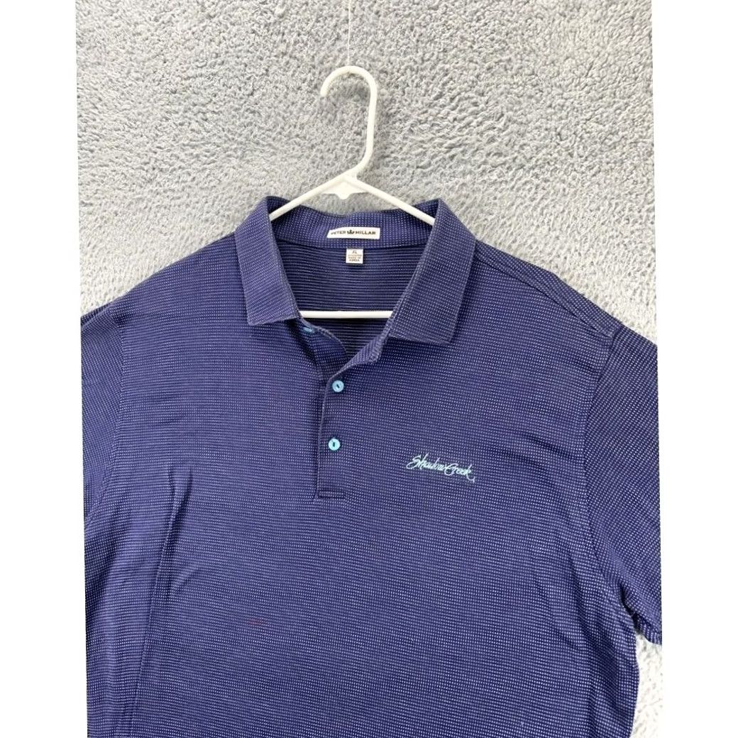 Peter Millar Peter Millar Polo Shirt Mens XL Purple Polka Dot Rugby Short Sleeve 100% Cotton Size US XL / EU 56 / 4 - 4 Thumbnail