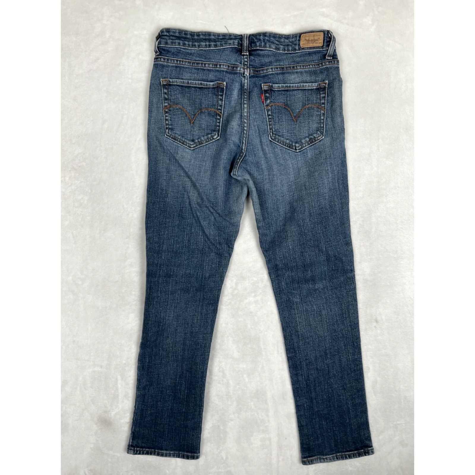Levi's Levi's Jeans Women's 10S Blue Mid Rise Skinny 30x28 Stretch Denim Casual Jeans Slim 5-Pocket Design Women's Regular Inseam 28" Cotton? Size 32" / US 10 / IT 46 - 6 Thumbnail