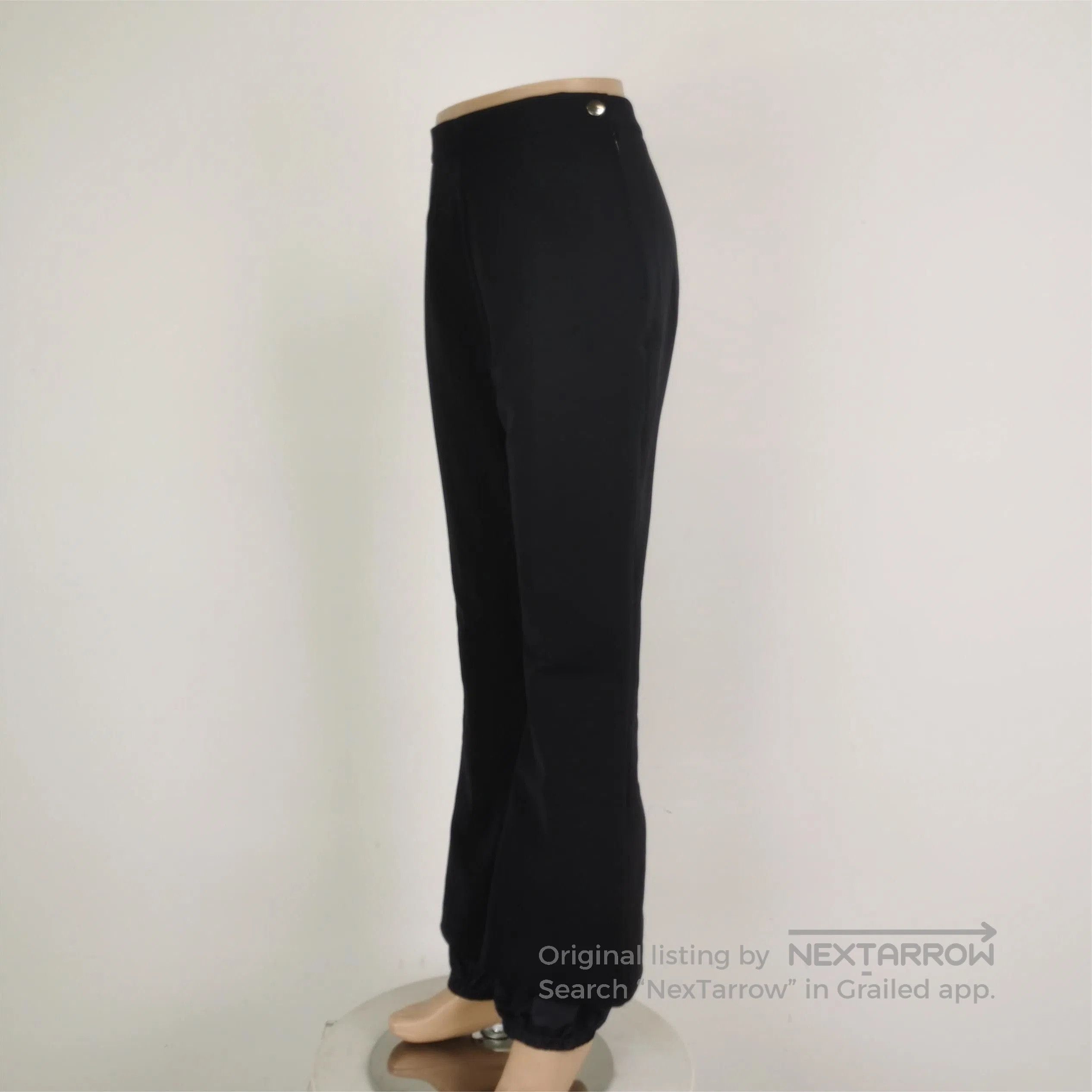 Prada Prada Solid Black Straight Leg Trousers Size 42 . Size 41" - 1 Thumbnail