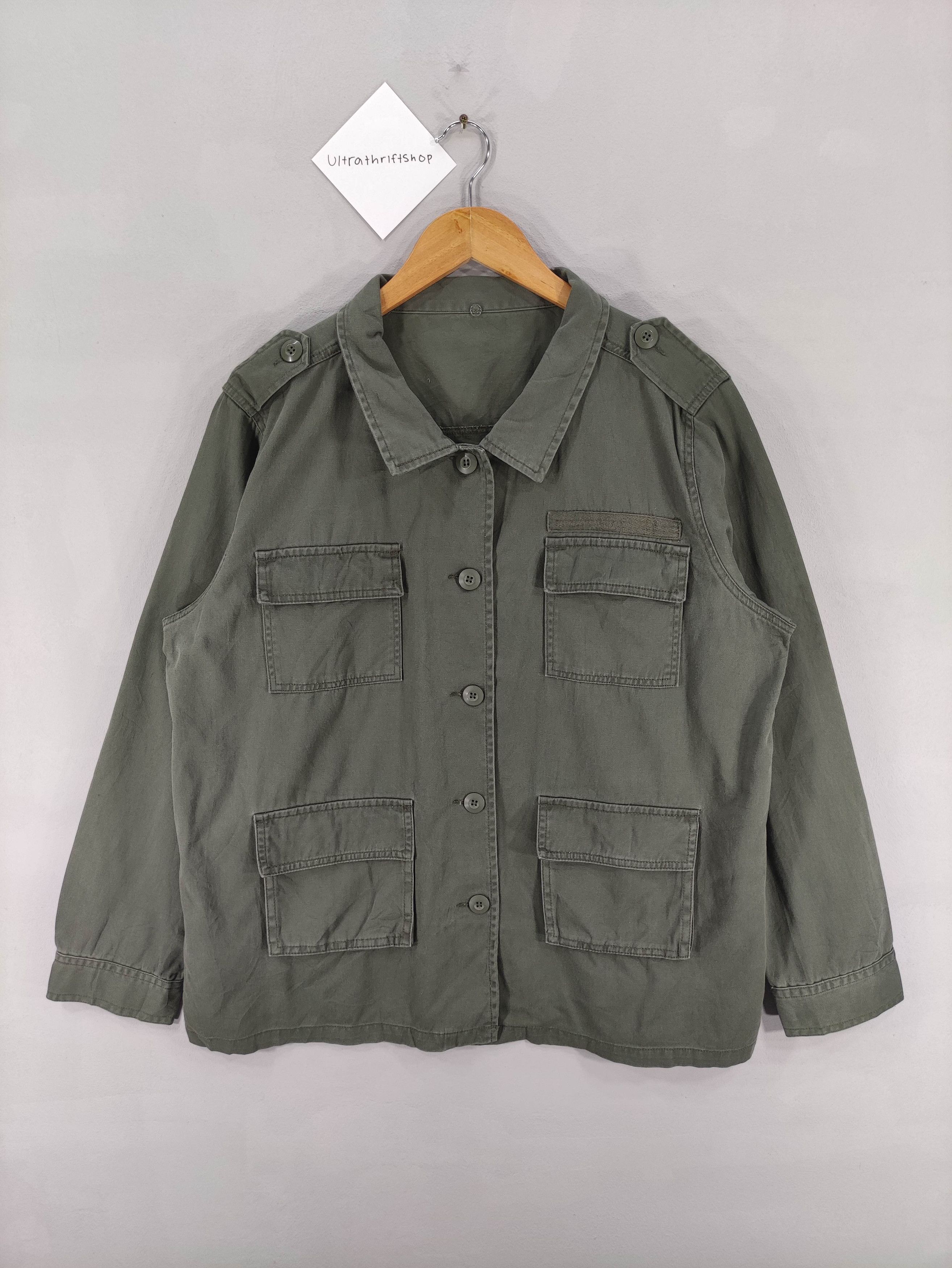Japanese Brand Vintage Bdu Shirt Jacket Militray Style Button Up Size US L / EU 52-54 / 3 - 1 Thumbnail