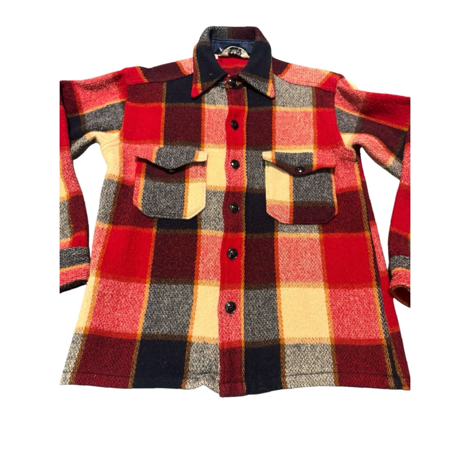 Vintage VINTAGE Woolrich 554 Mackinaw Jacket 1960 Heavy Wool Victory Plaid Mens Large Woolrich Woolen Mills Jacket Coat Plaid Red Winter Fall Long Size US L / EU 52-54 / 3 - 2 Thumbnail