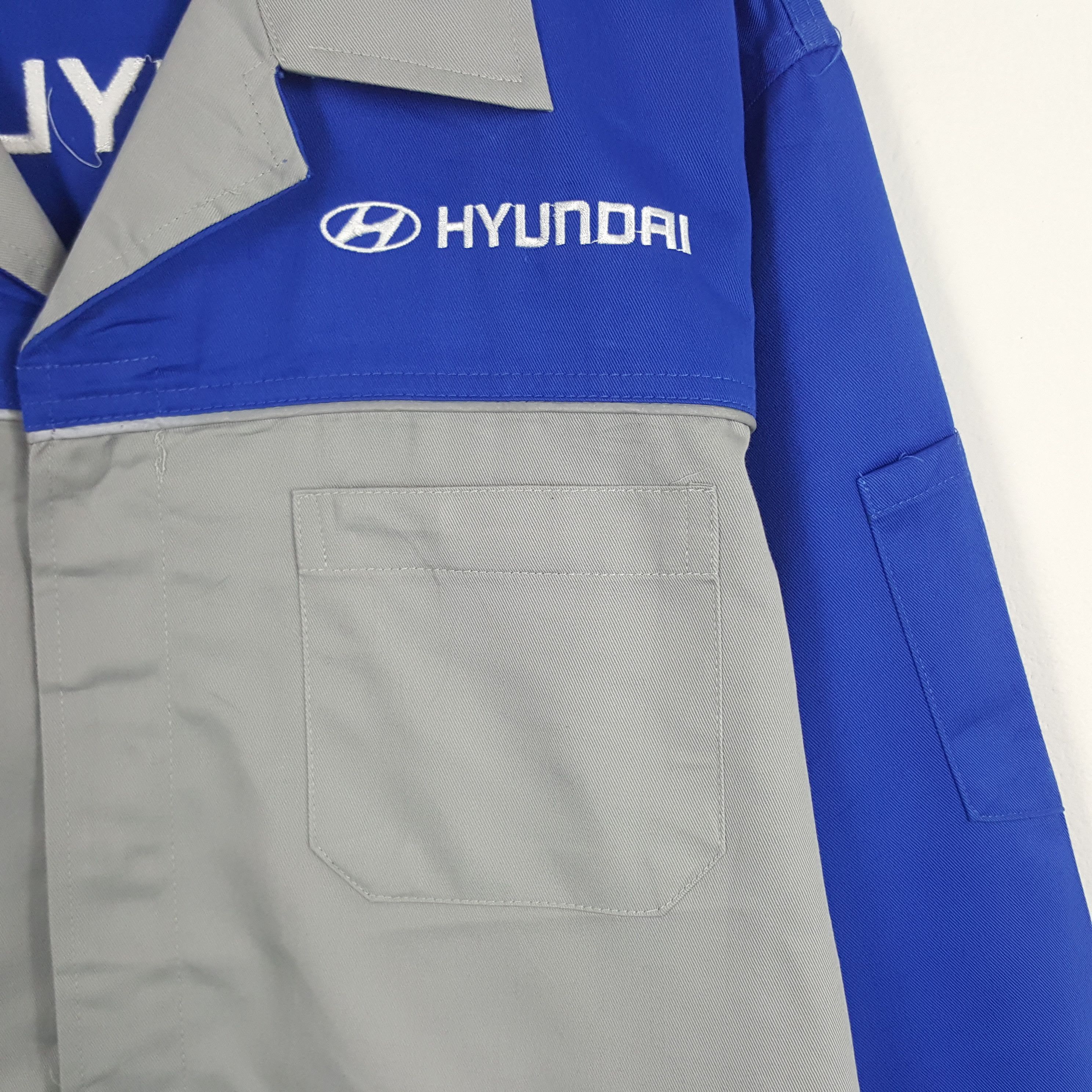 Japanese Brand × Vintage Vintage Hyundai Embroidery Worker Uniform Jacket Size US L / EU 52-54 / 3 - 4 Thumbnail