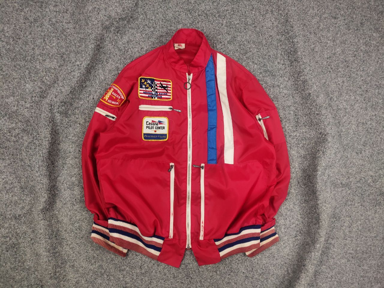 Vintage 70's National Air Force Cessna Pilot Center Jacket