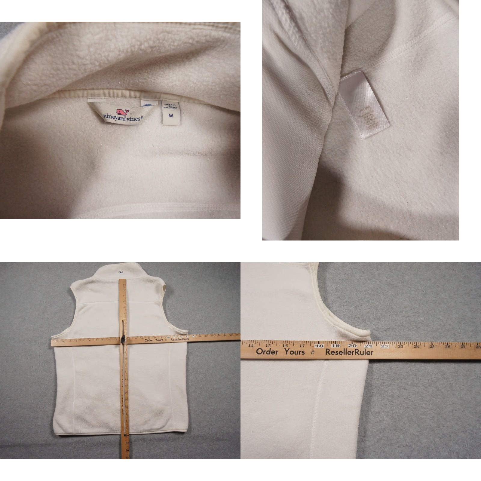Vineyard Vines Vineyard Vines Jacket Womens Medium White Vest Fleece Full Zip Outdoors Ladies Size M / US 6-8 / IT 42-44 - 8 Thumbnail